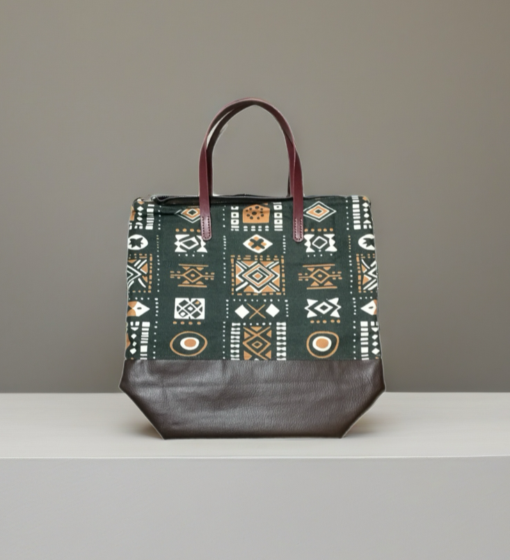 D-Cocoa Sananna Motif Tote