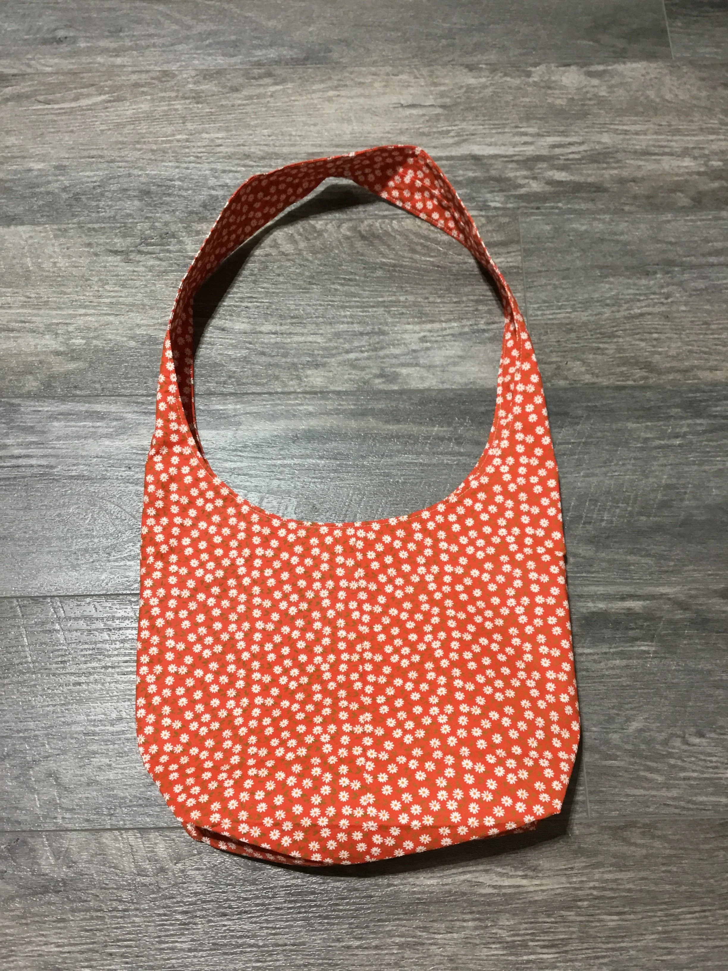 Orange Daisy Hobo Bag