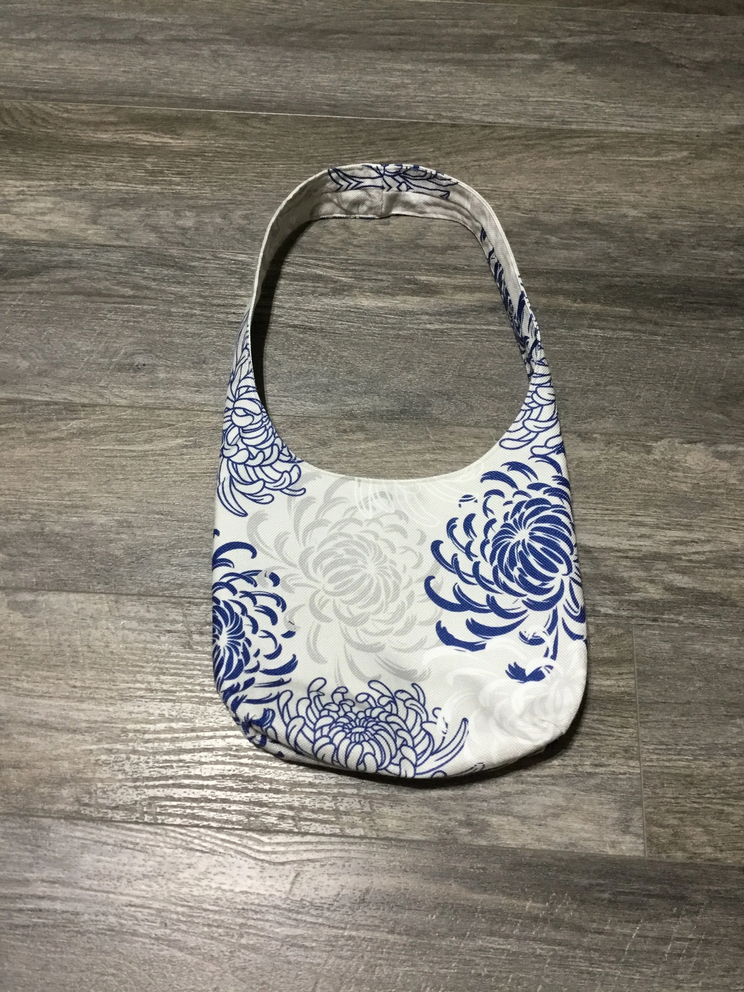 Blue Dahlia Hobo Bag