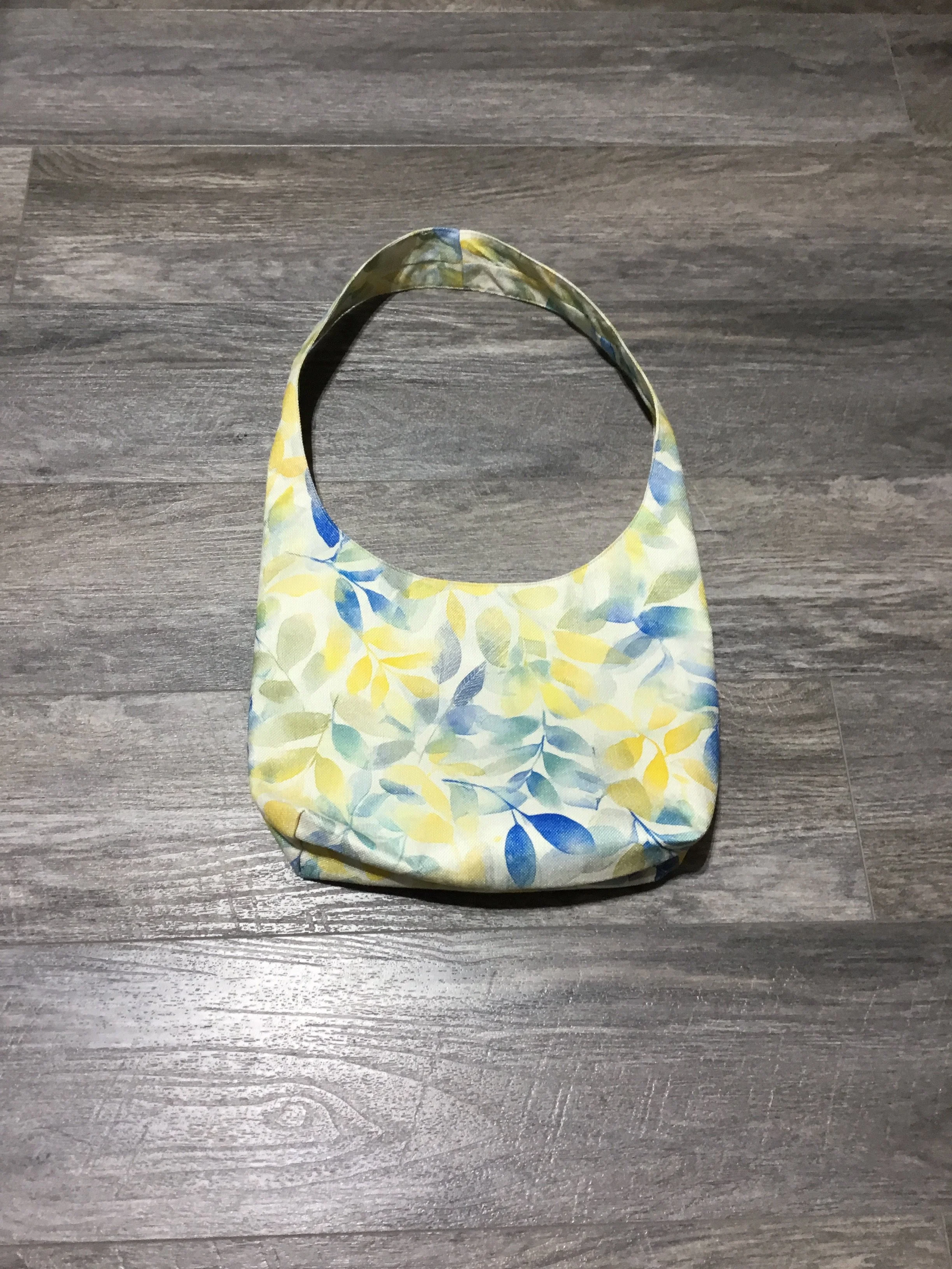 Water Color Leaves Hobo Bag