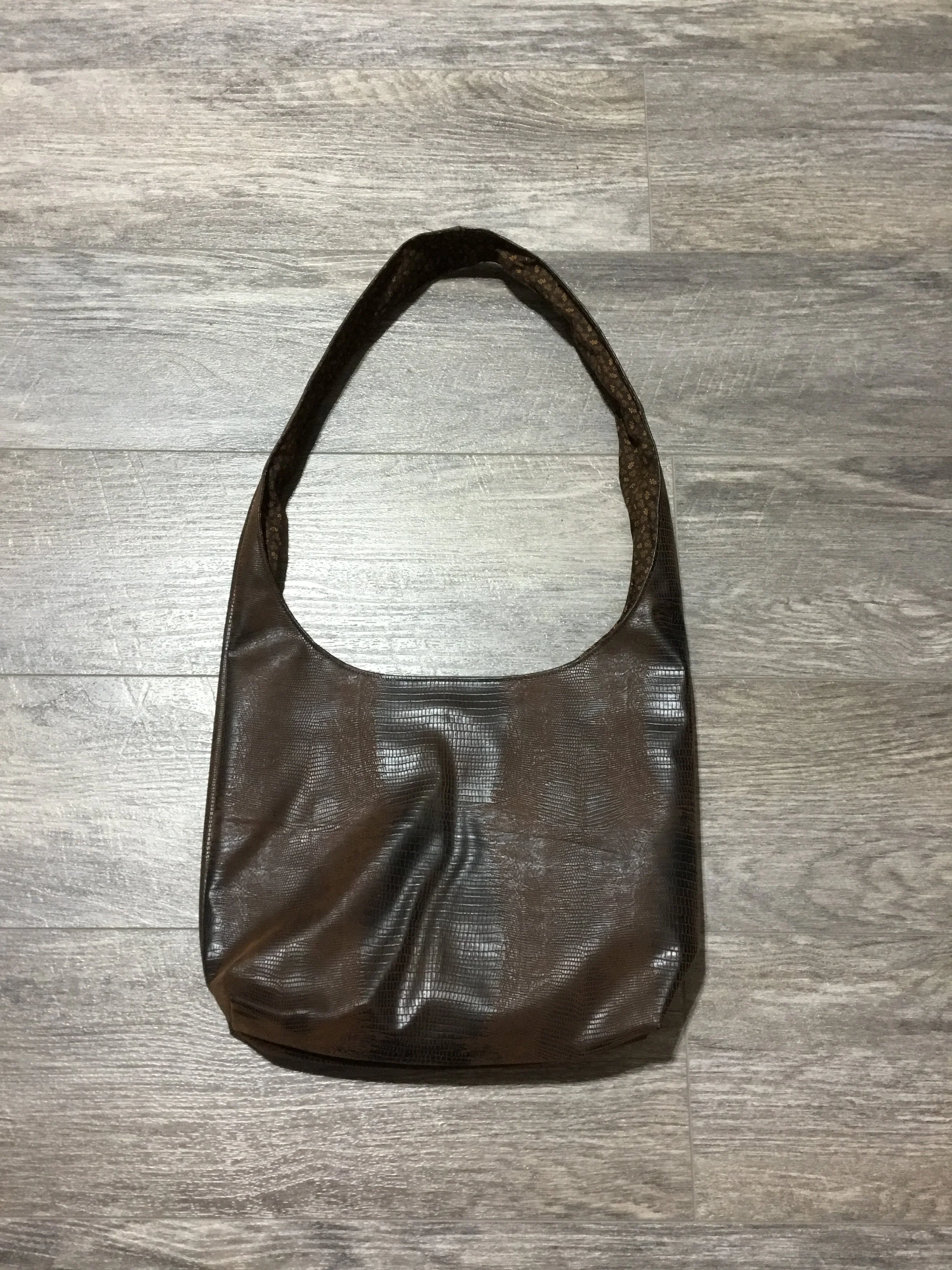 Brown Faux Fur Hobo Bag