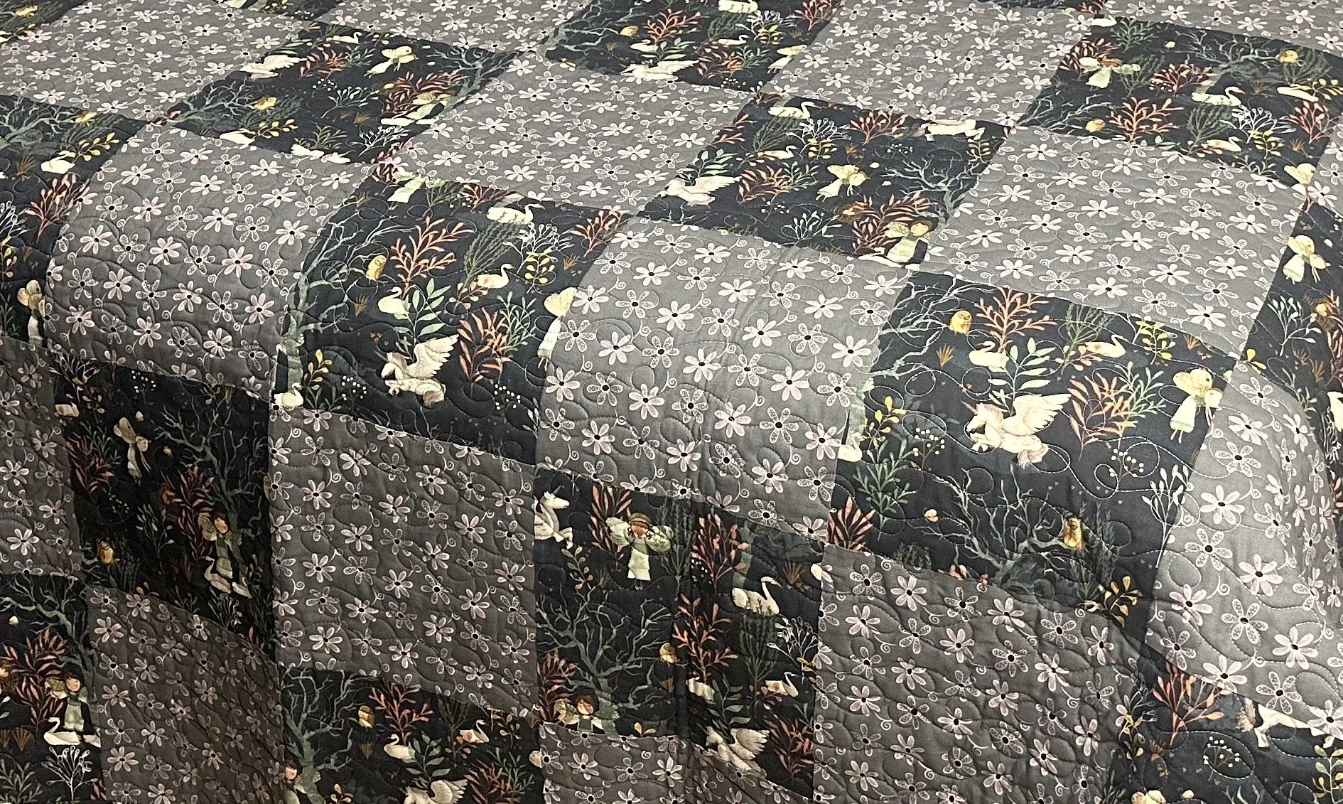 82" x 83" Forest Fairies Quilt