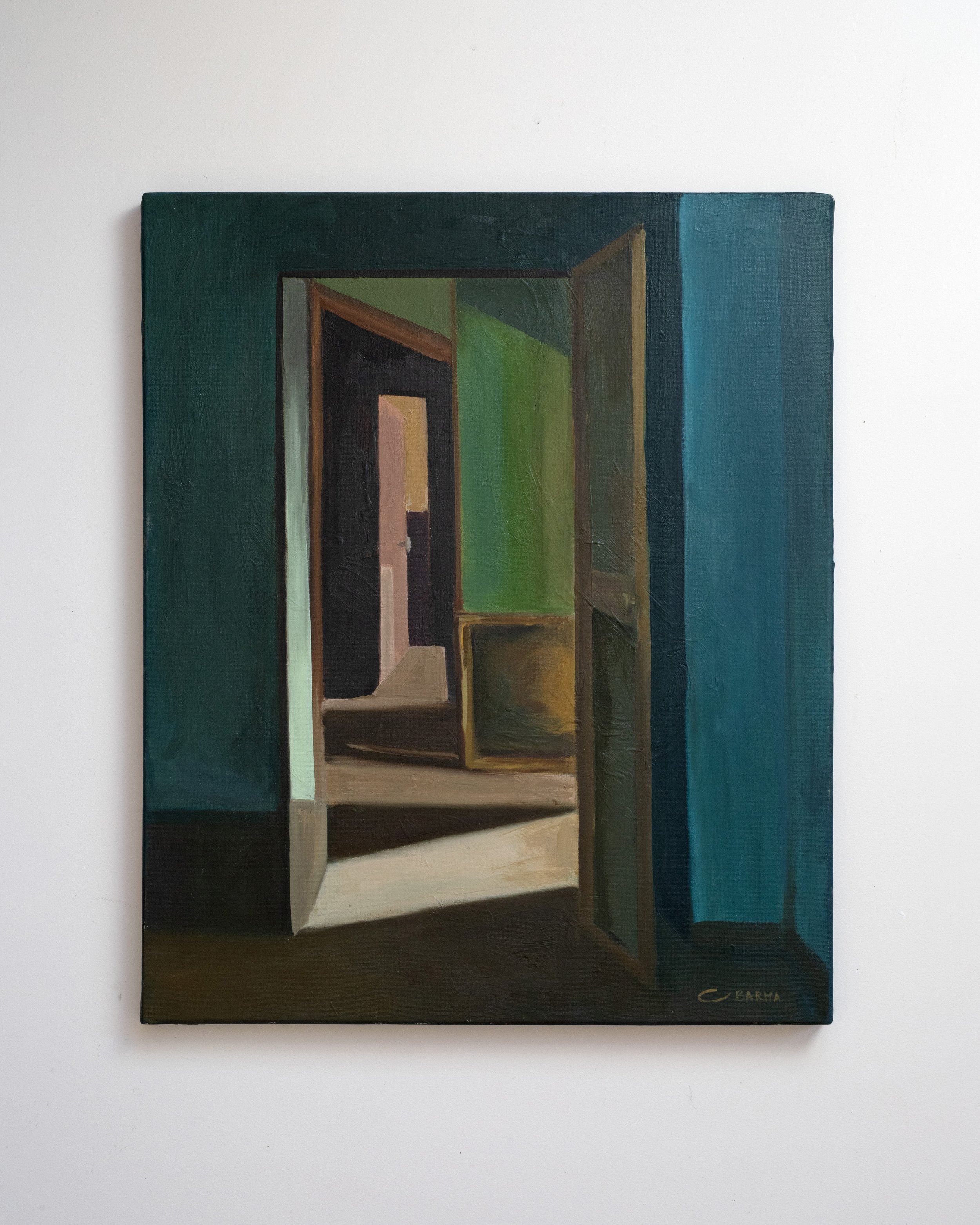 Le passage secret  |  Huile sur toile  |  55 x 46 cm   
