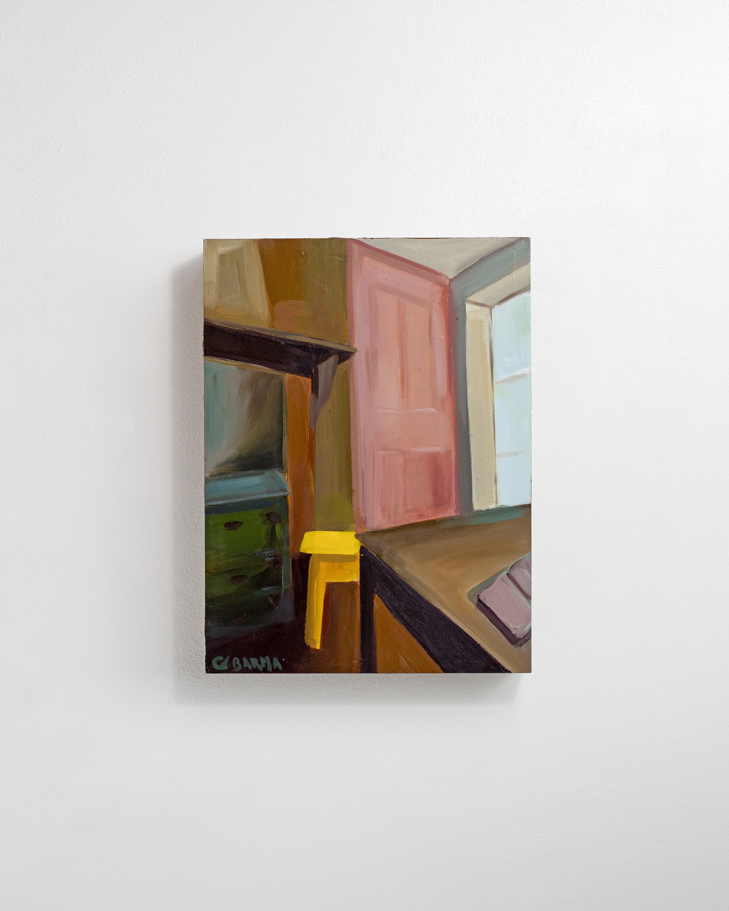 2.09 - un instant juste ici  |  Huile sur bois  | 24 x 18 cm   