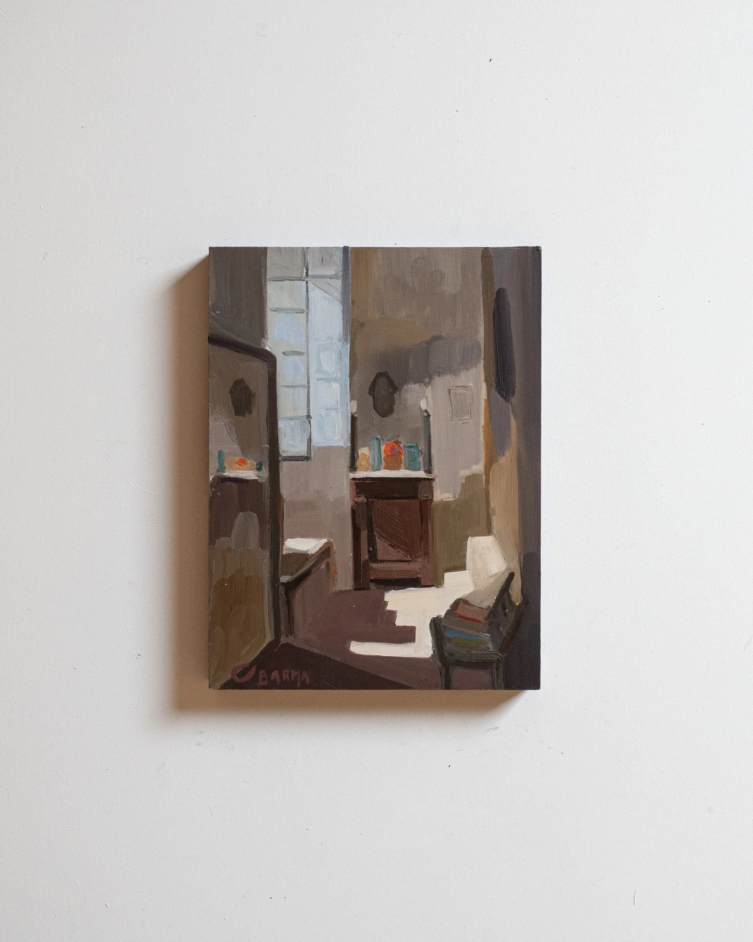 05 - Ce que la lumière touche   |  Huile sur bois  | 24 x 18 cm  |  Vendu 