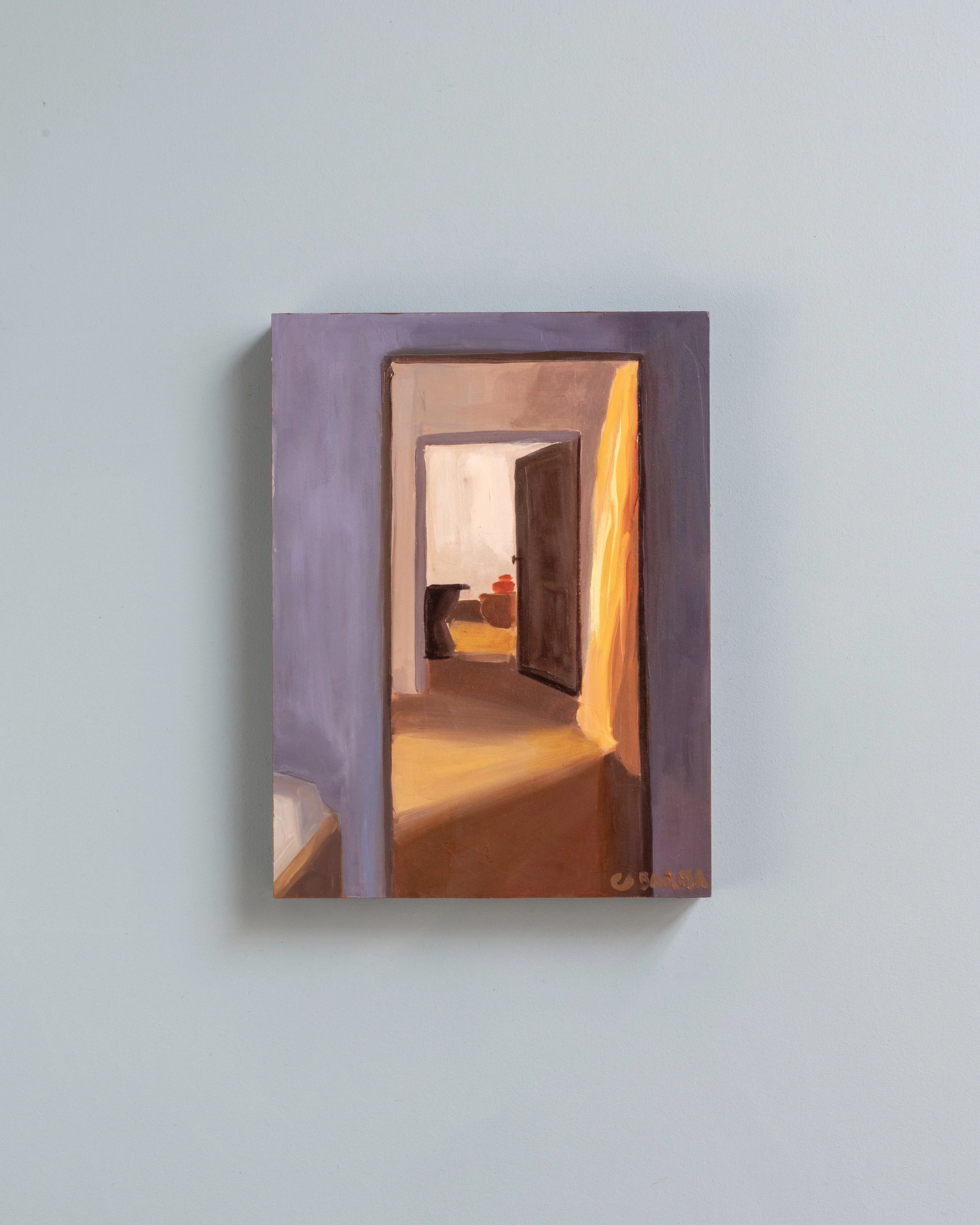 44 - L’air... et le soleil   |  Huile sur bois  | 24 x 18 cm  |  Vendu 