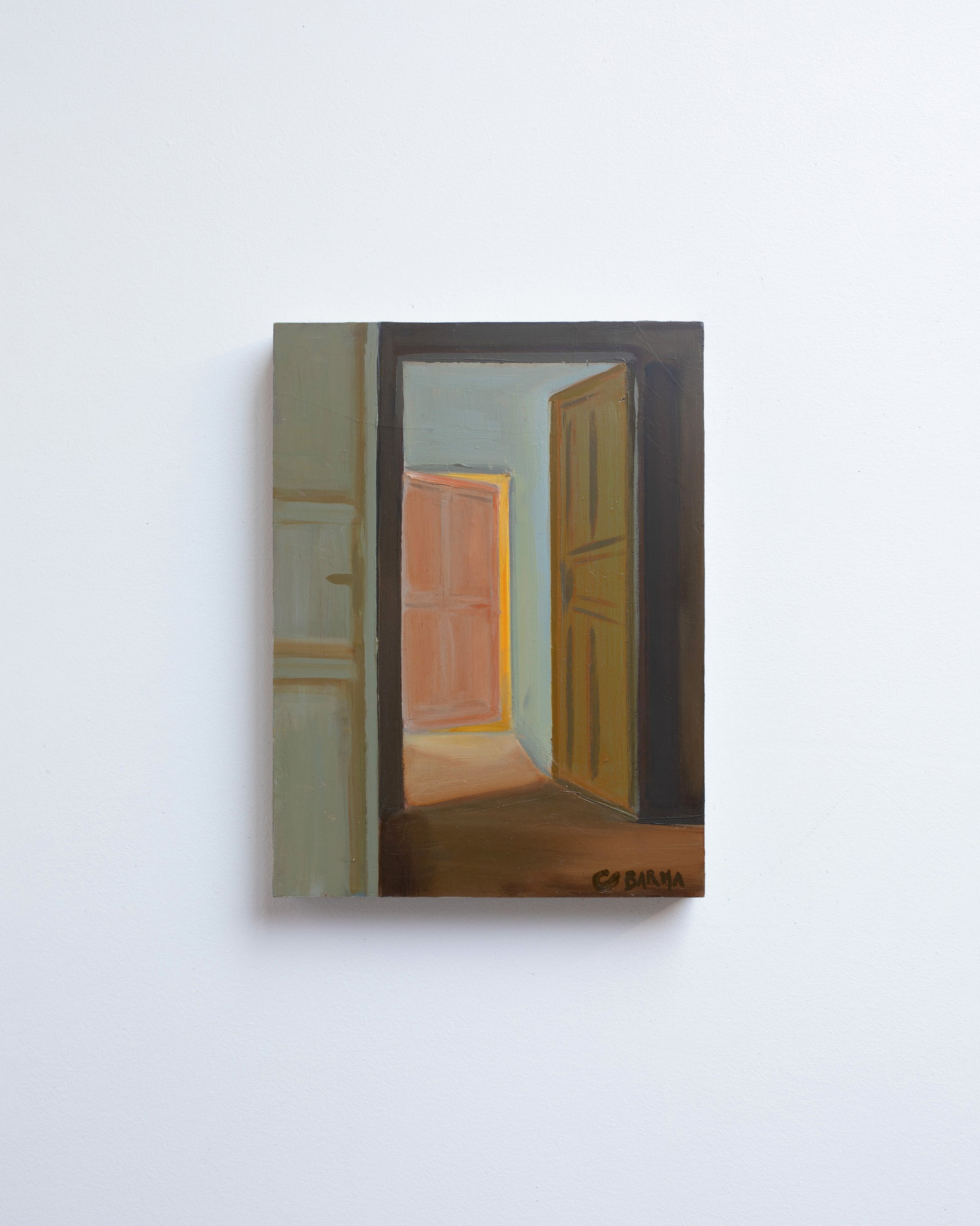60 - Le soleil se faufile  |  Huile sur bois  | 24 x 18 cm  |  Vendu 