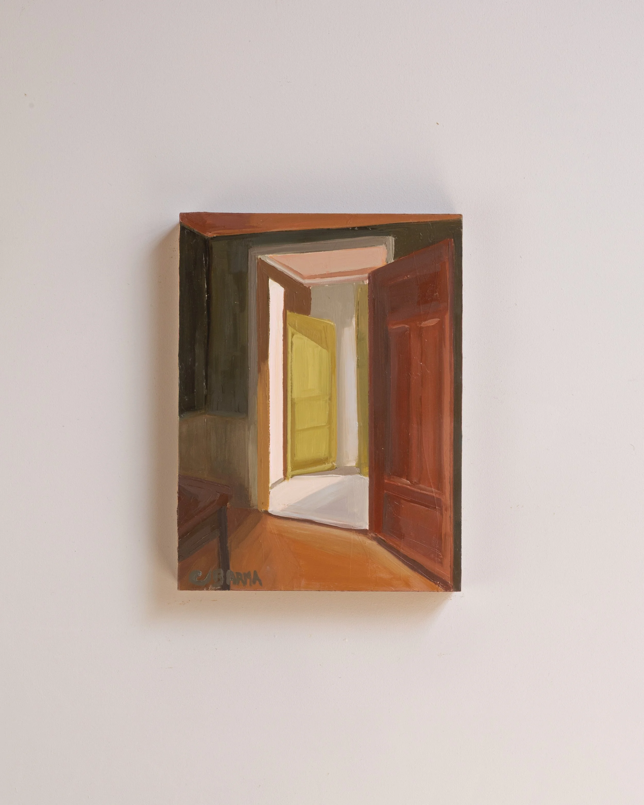 46 - Au seuil de l’espoir   |  Huile sur bois  | 24 x 18 cm  |  Vendu 