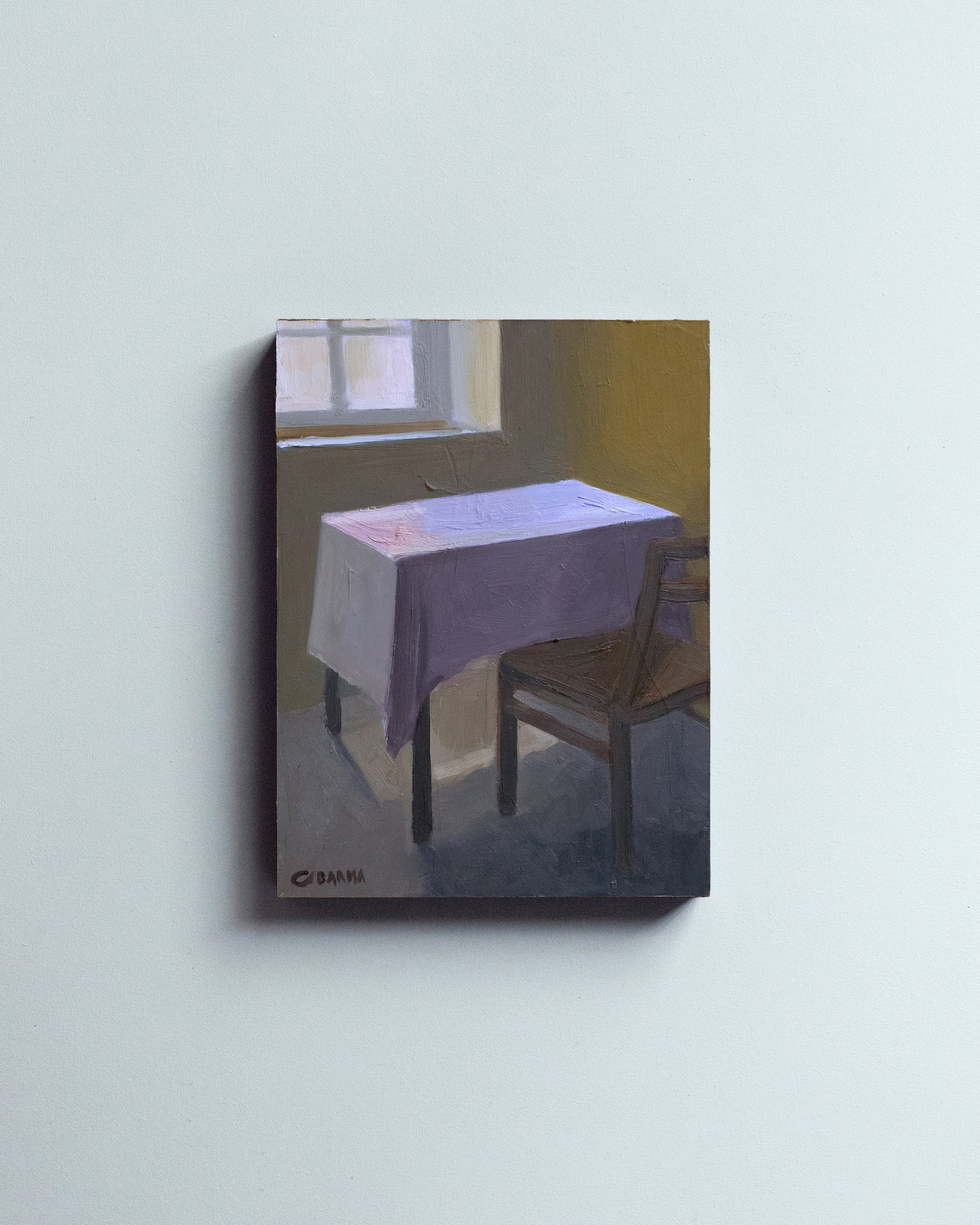 35 - Pour un slience   |  Huile sur bois  | 24 x 18 cm  |  Vendu 