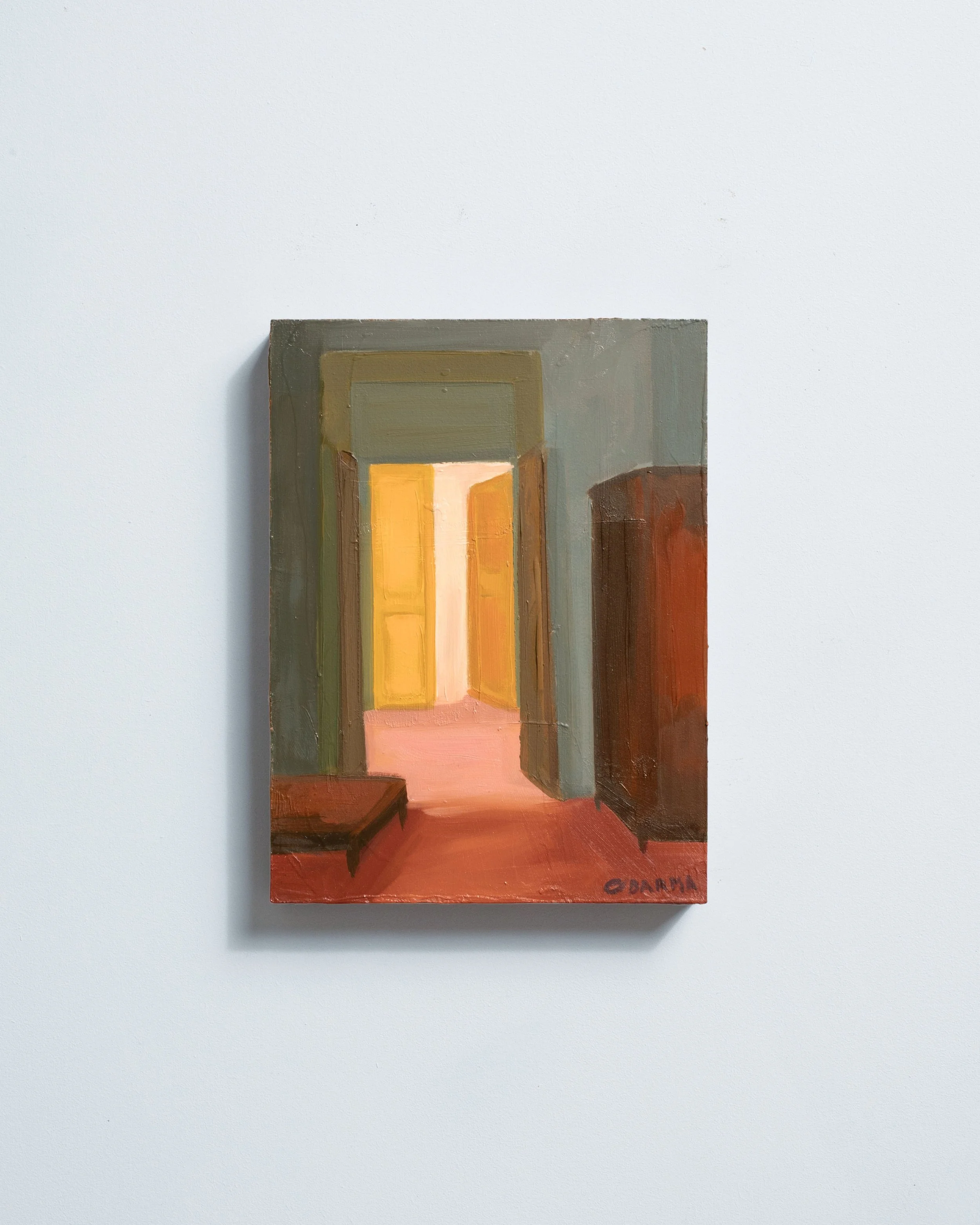 53 - L’appel   |  Huile sur bois  | 24 x 18 cm  |  Vendu