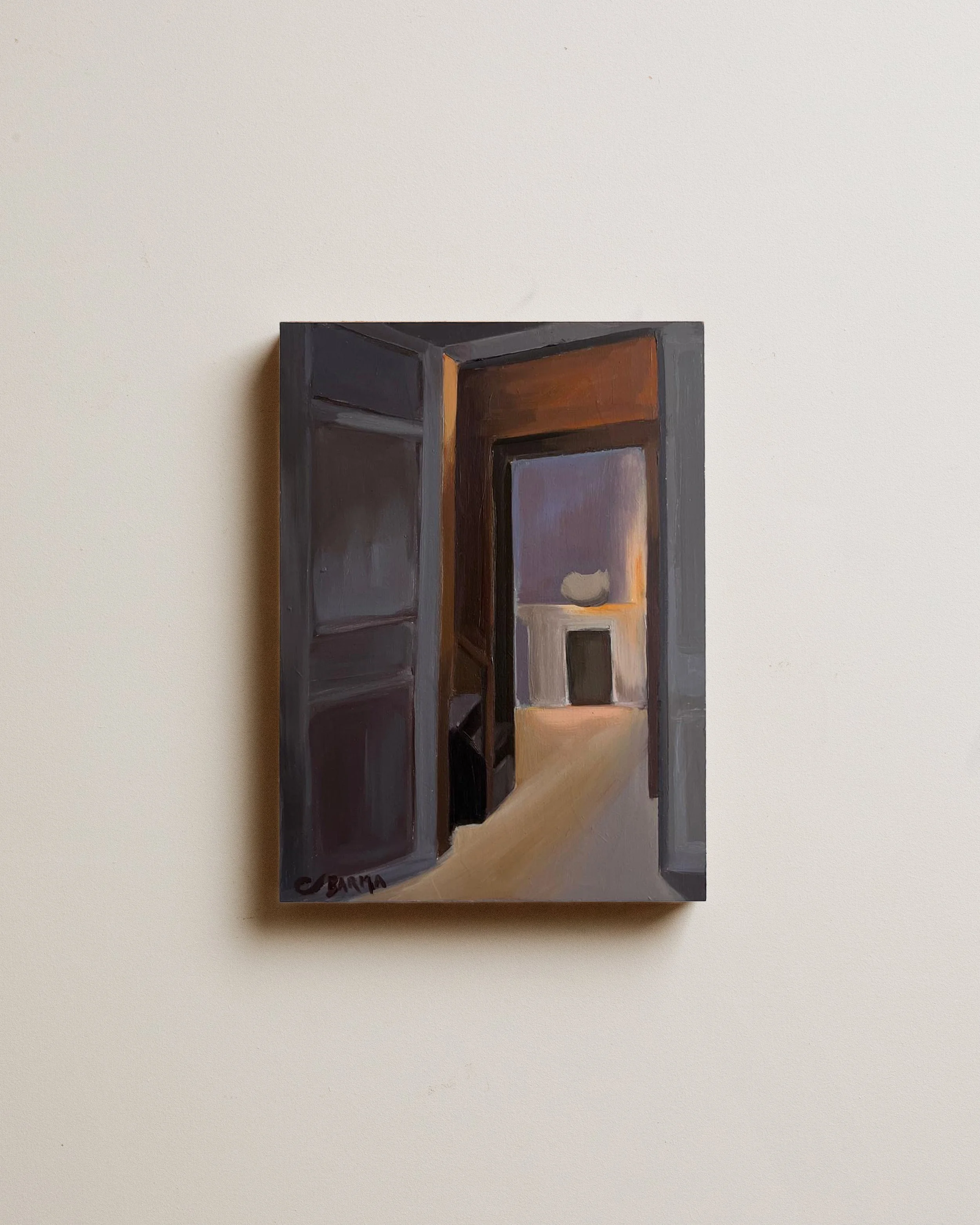 59 - Intime lueur   |  Huile sur bois  | 24 x 18 cm   