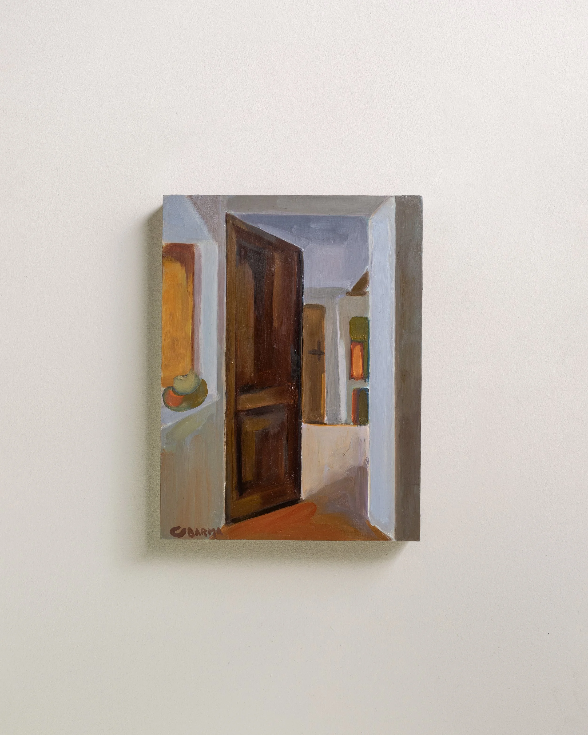 2.18 - L'abri du ciel  |  Huile sur bois  | 24 x 18 cm