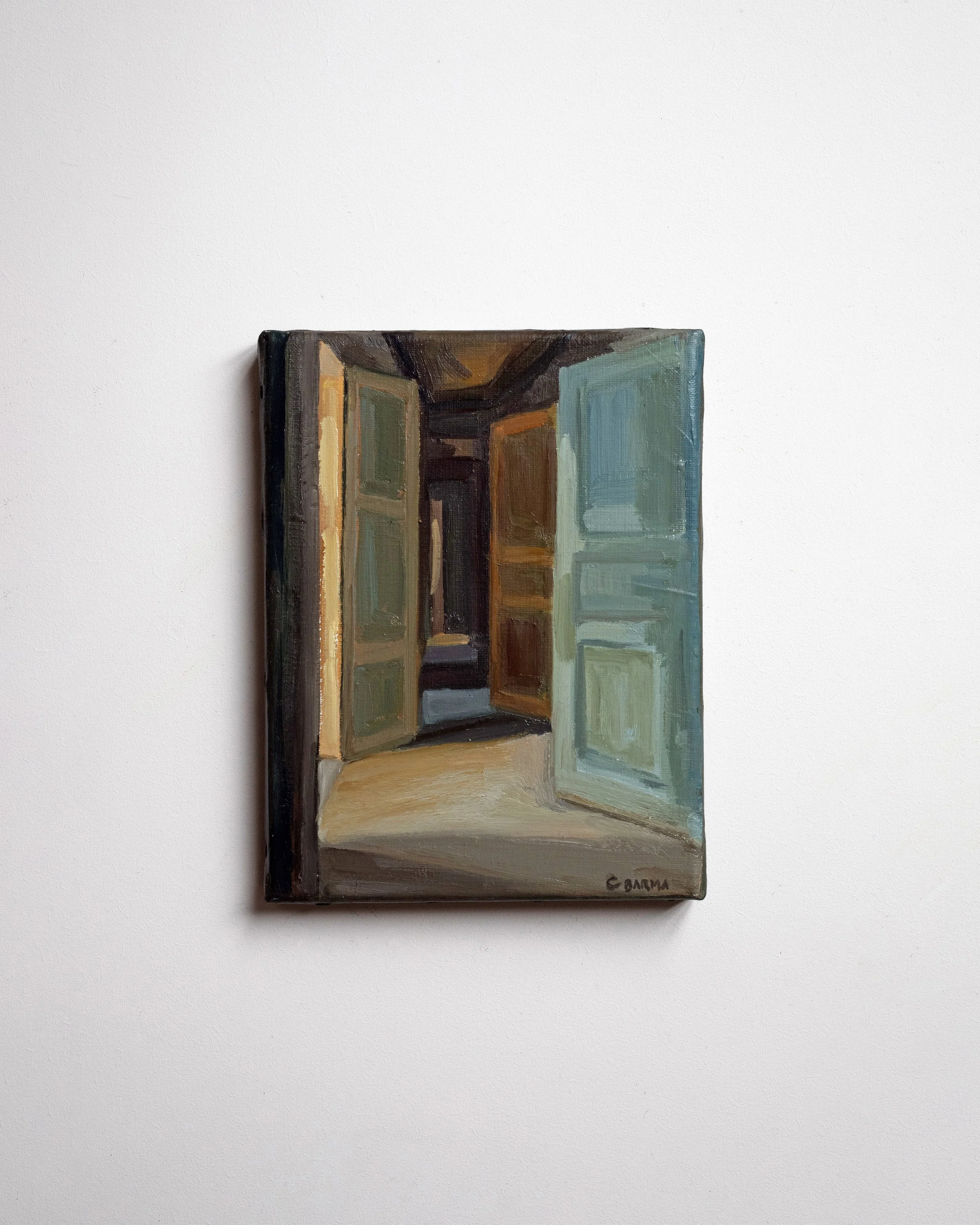 28 - L’intervalle   |  Huile sur toile  | 24 x 18 cm  |  Vendu 