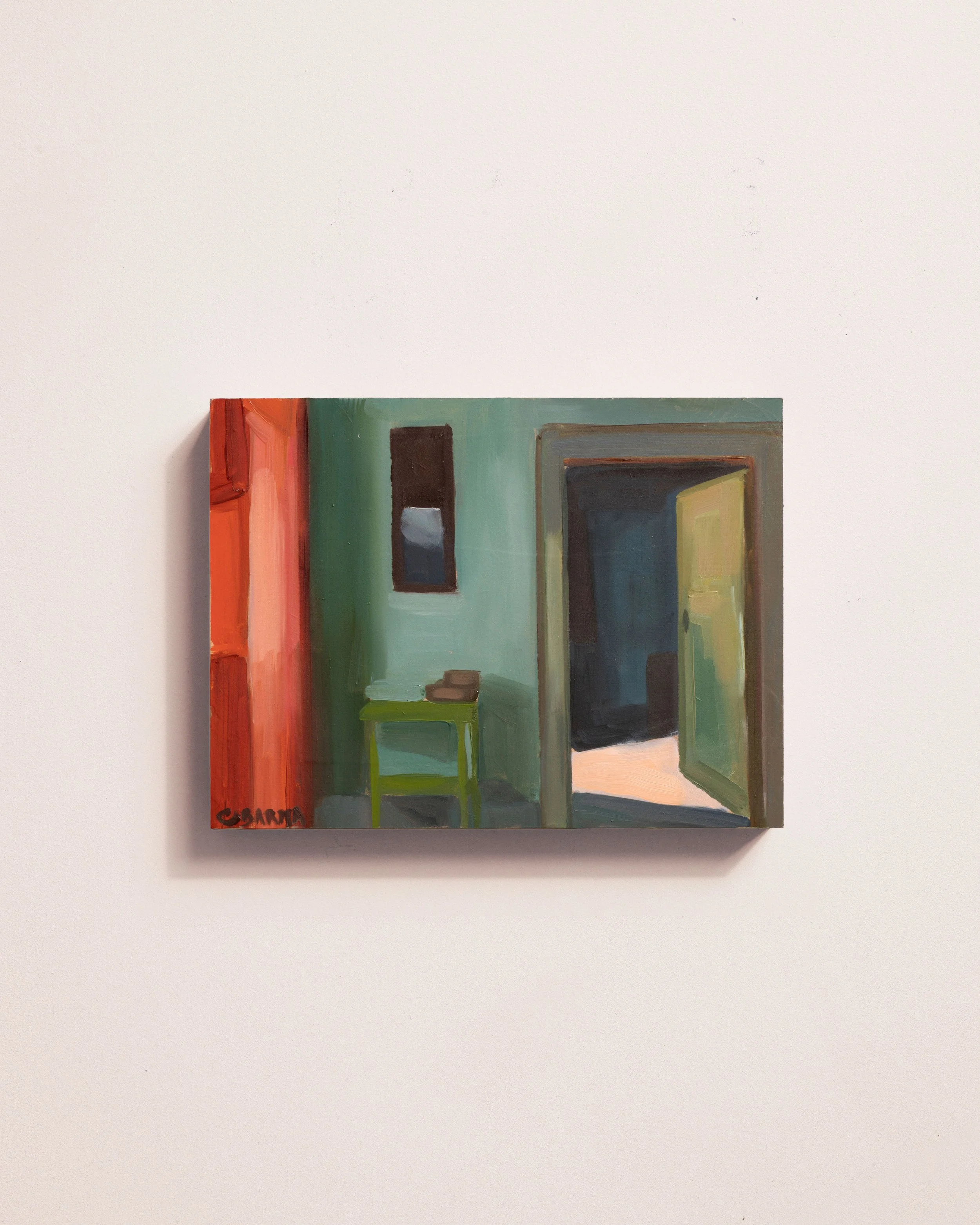 56 - La lumiere t’attend   |  Huile sur bois  | 18 x 24 cm   