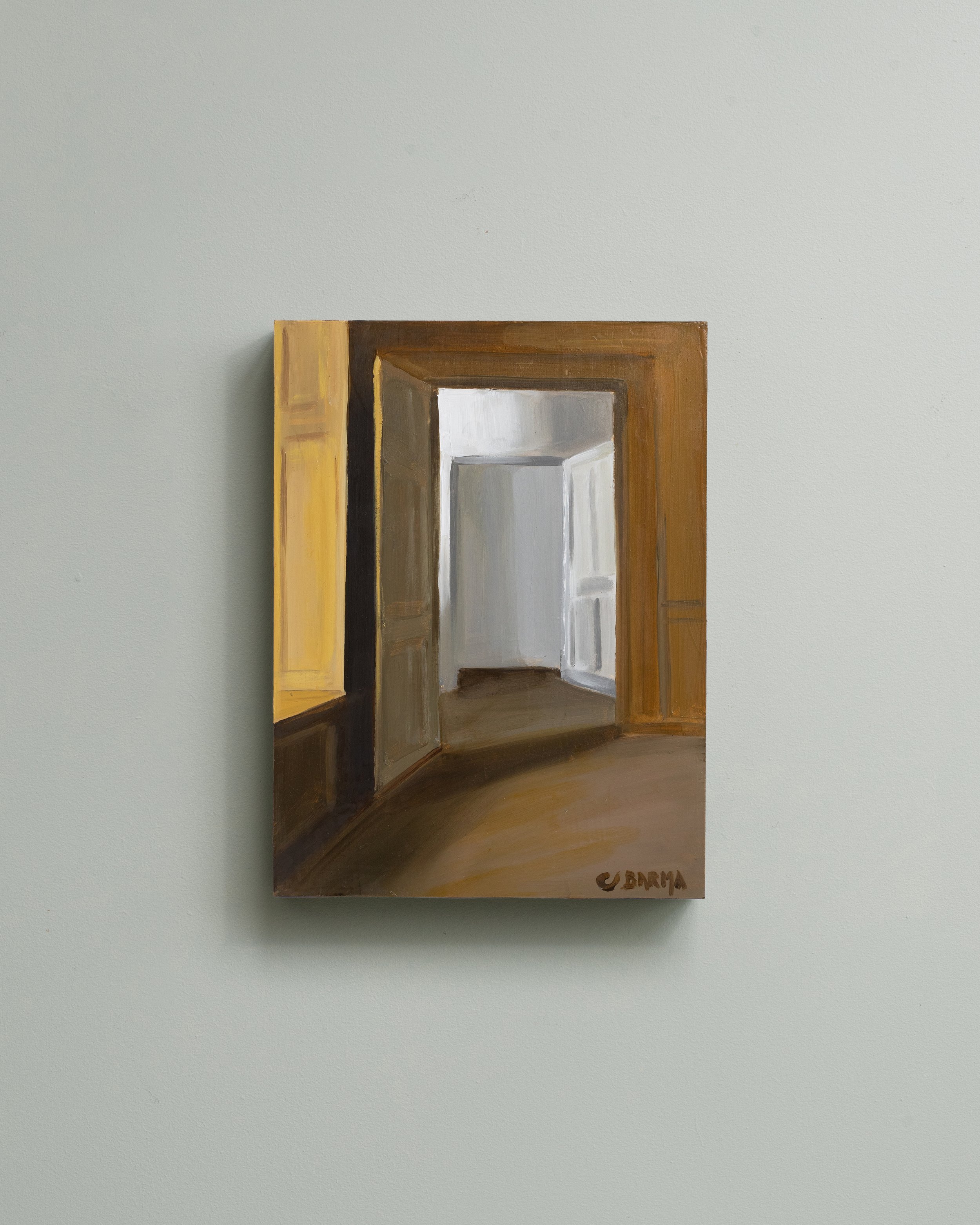 2.05 - la succession de silences   |  Huile sur bois  | 24 x 18 cm