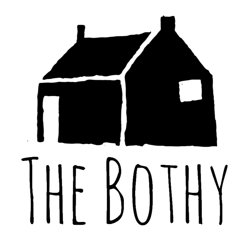 The Bothy logo in black and white of simple illustrated house with the words 'The Bothy' underneath.