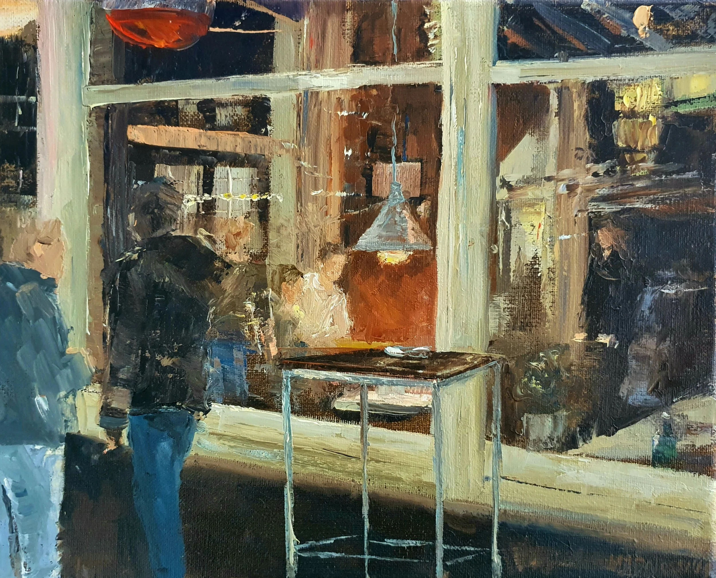 "Friday night", 24x30 cm, oil on canvas
