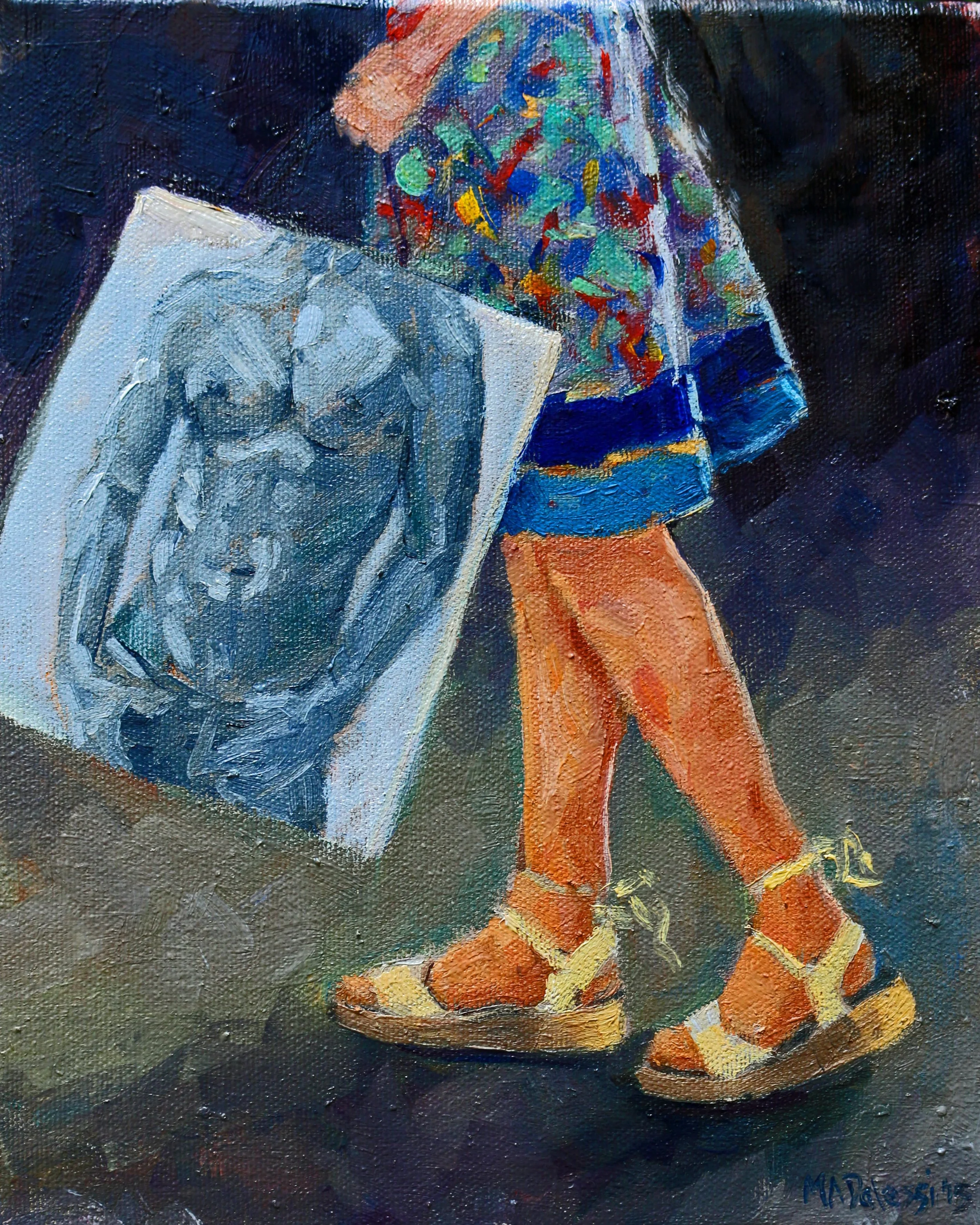 "Ganna keep this bag", 24x30 cm, oil on canvas