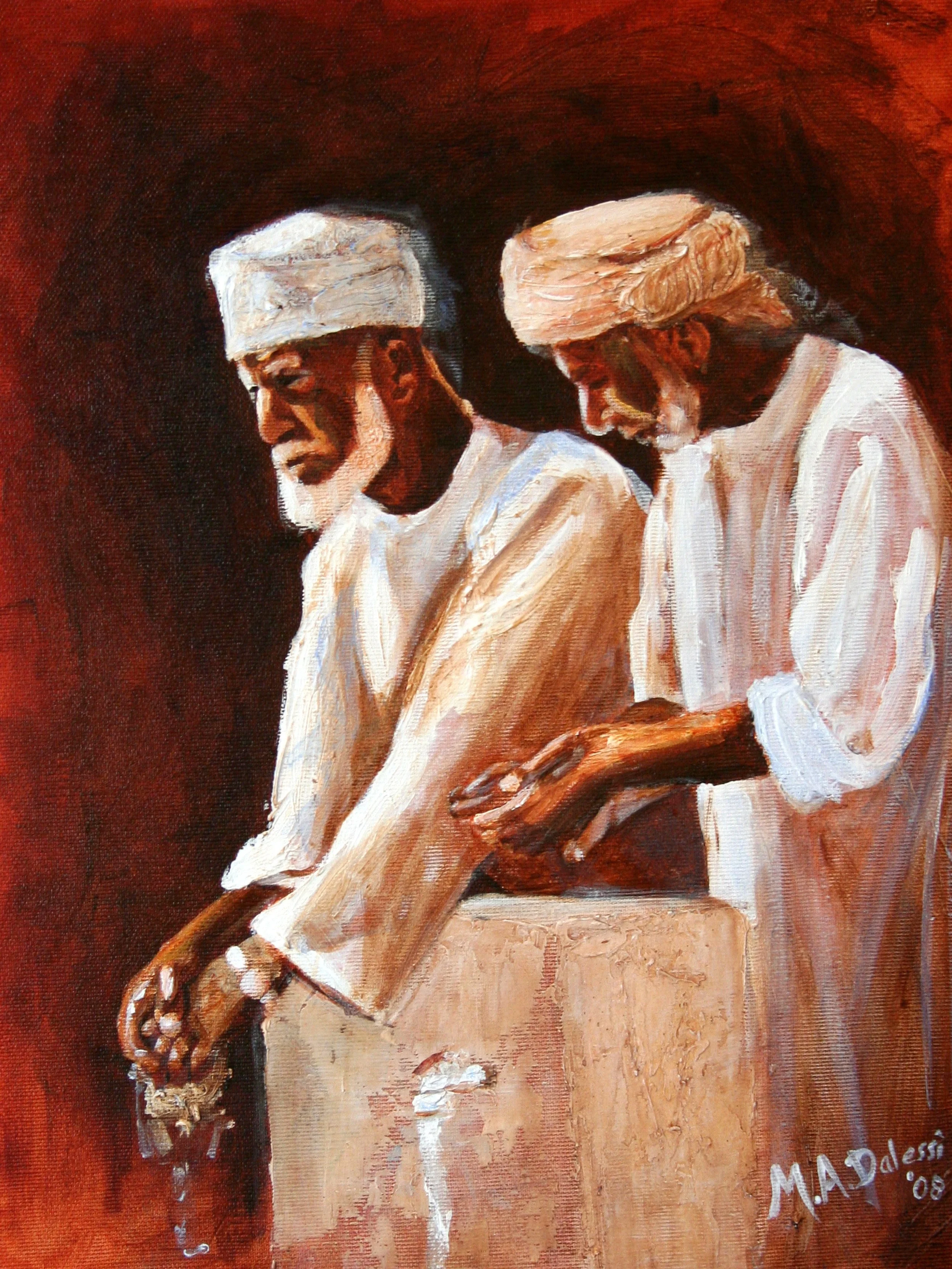 "Before prayer", 24x30 cm, oil on canvas 