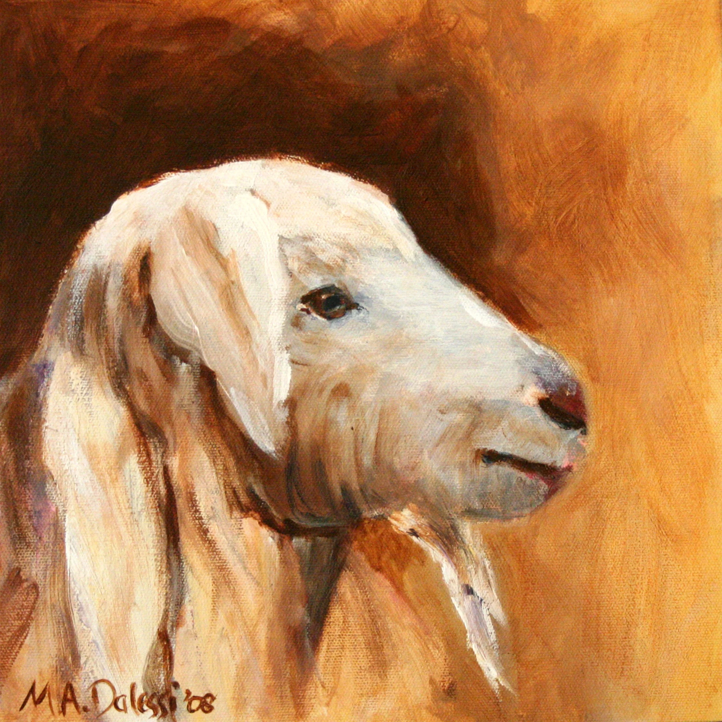 "Goat 1", 30x30 cm, acrylic on canvas