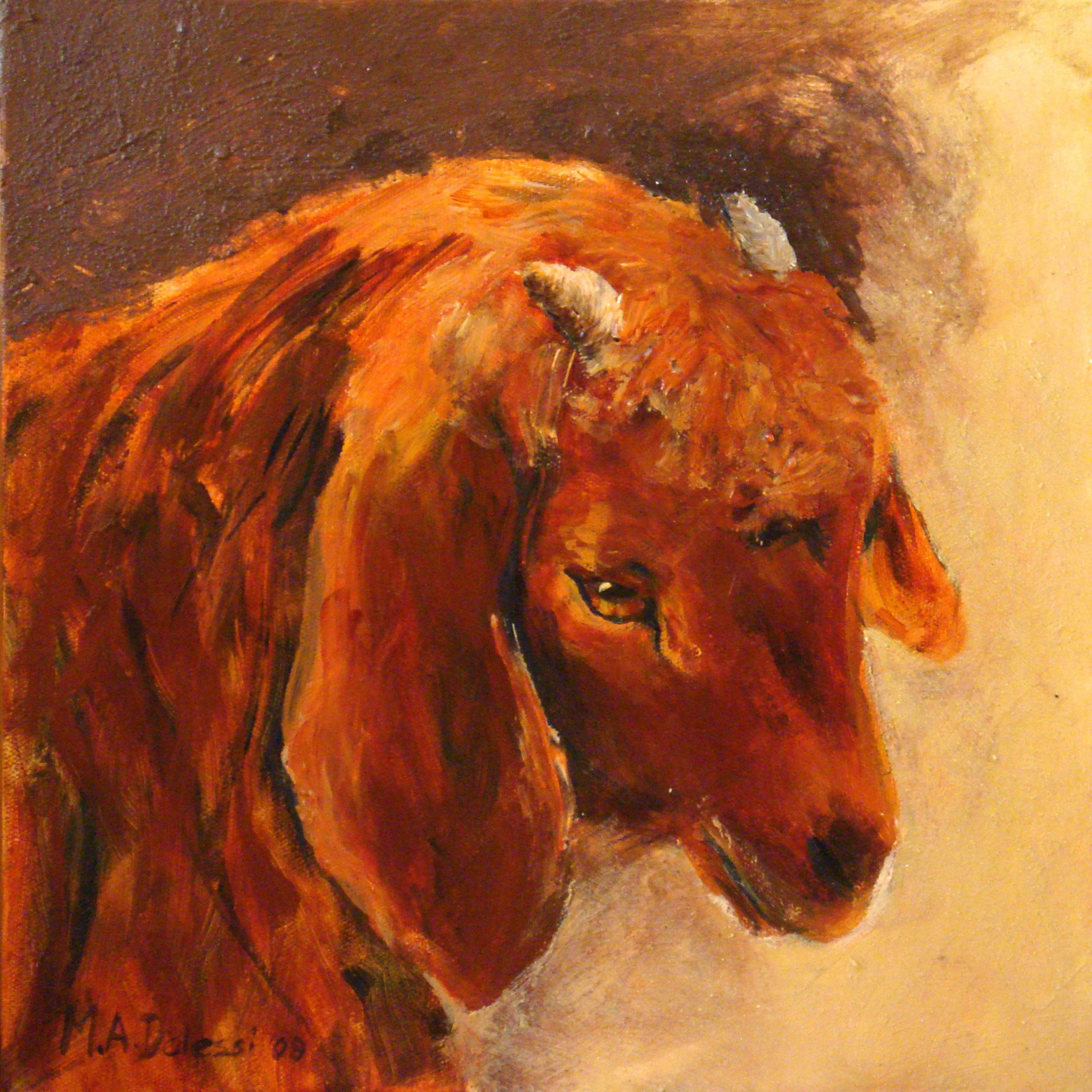 "Goat 2", 30x30 cm, acrylic on canvas