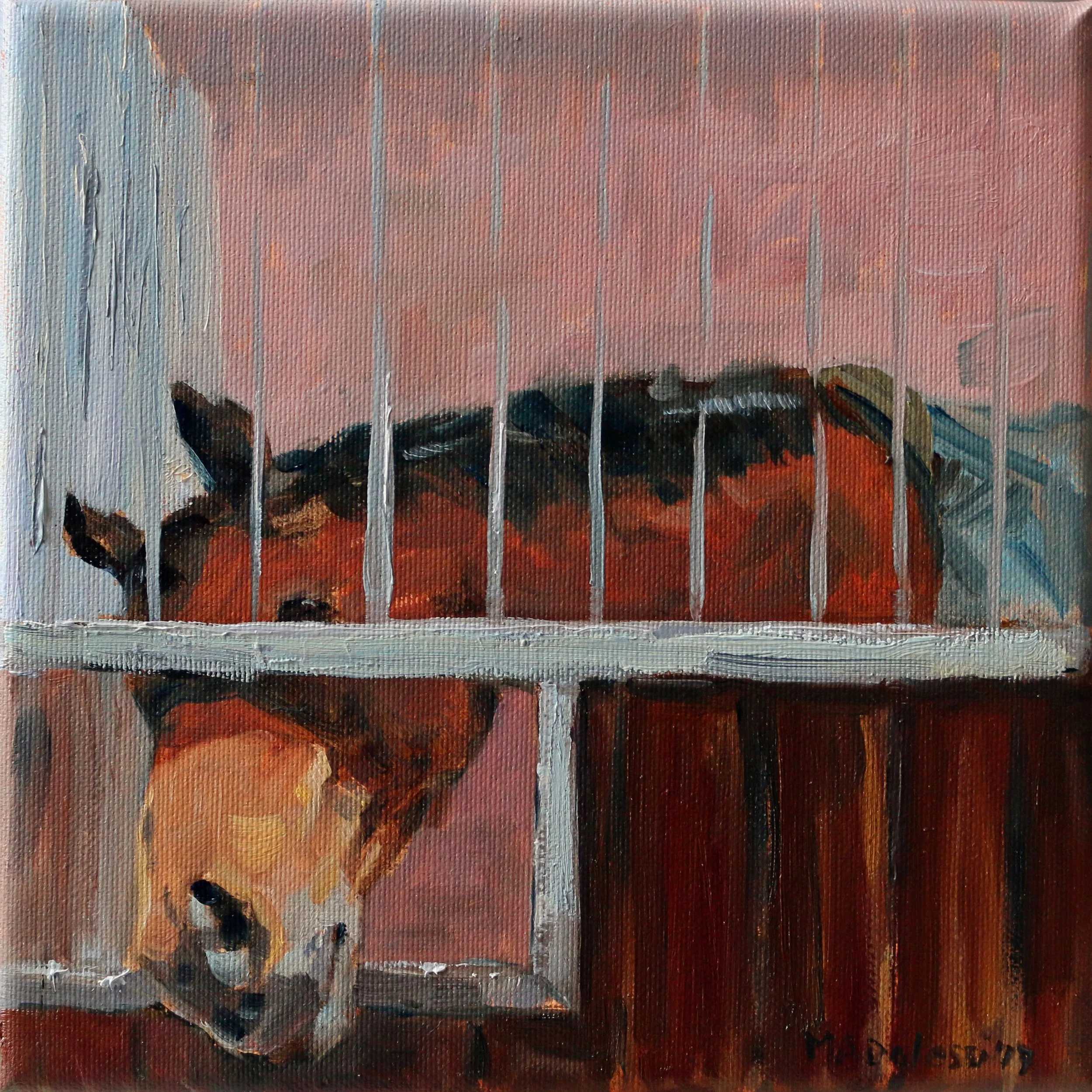 "I want that apple", 20x20 cm, oil on canvas