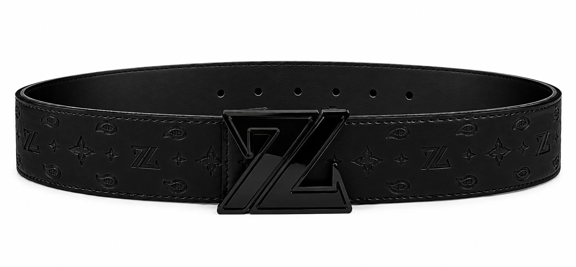 ZIL'LION x REVERSIBLE BLACK DEBOSSED 40mm BELT