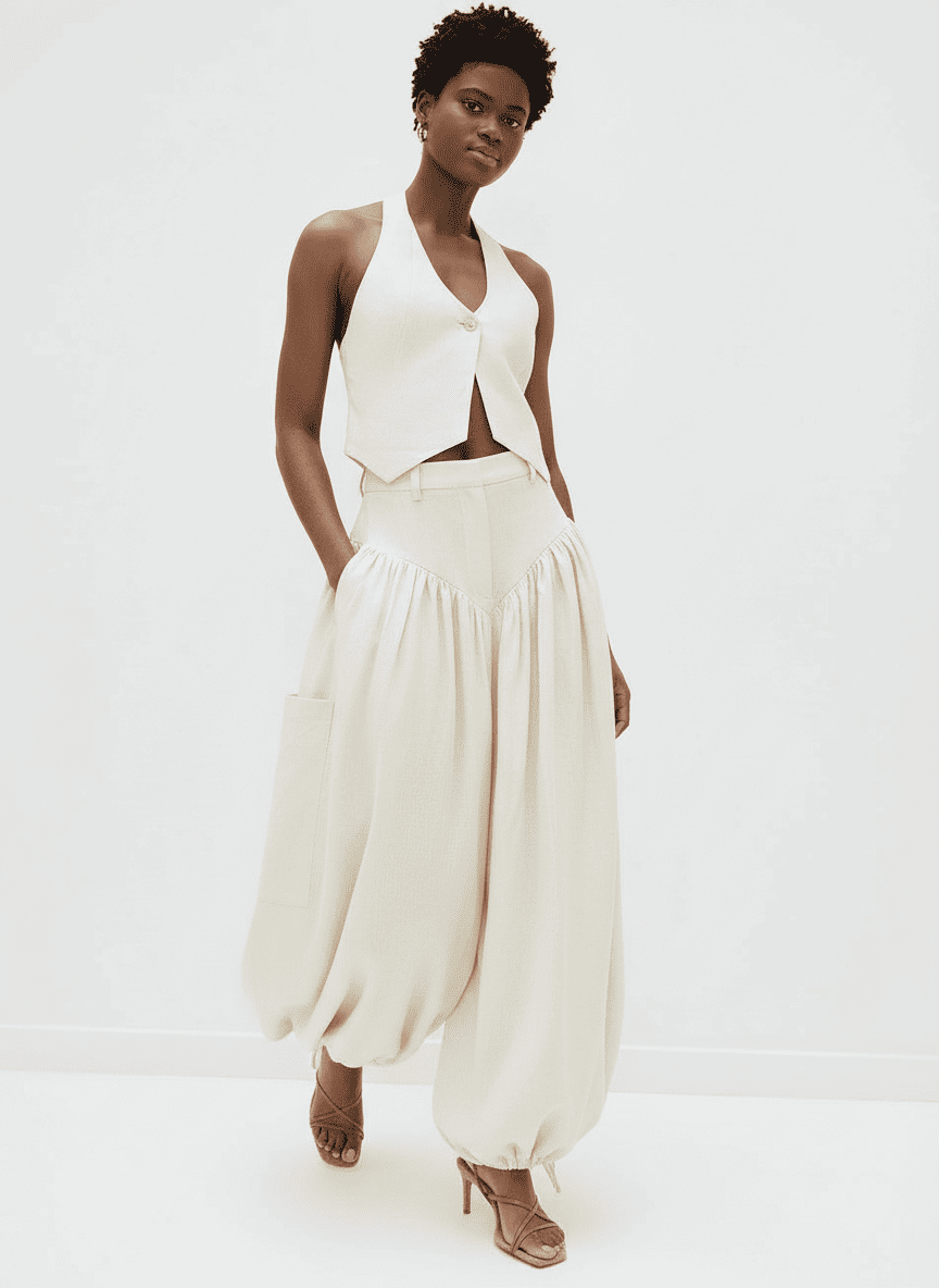 Pleated Bubble Pants & Top Co-ord Set