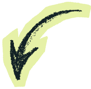 A large downward arrow with a green background and black outline.