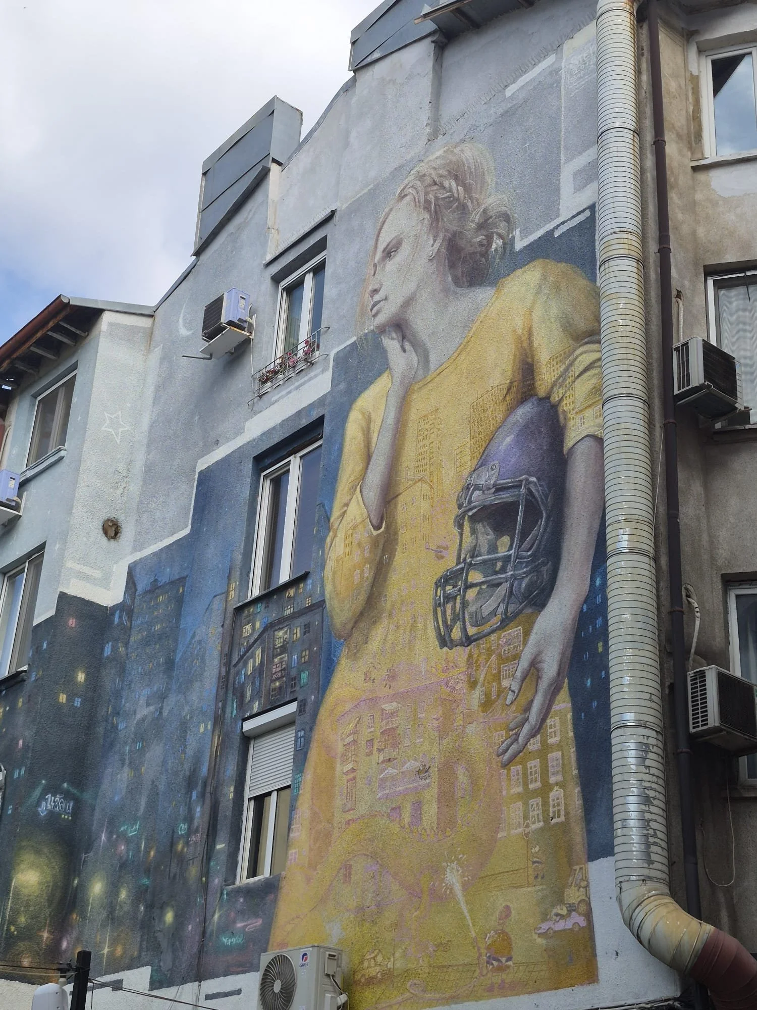 Woman in the yellow dress