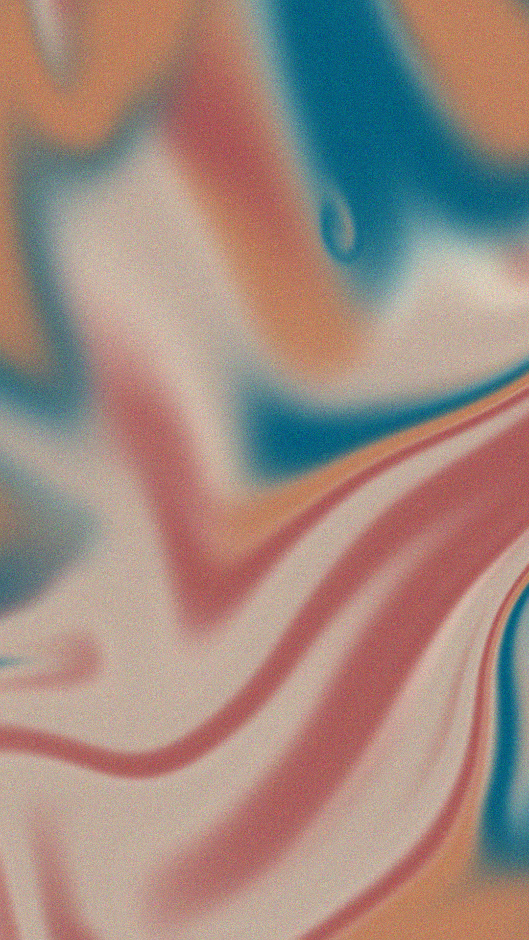 Deze afbeelding toont een close-up van een kleurrijk, abstract patroon met golvende lijnen en vlekken in tinten van blauw, roze, en beige.
