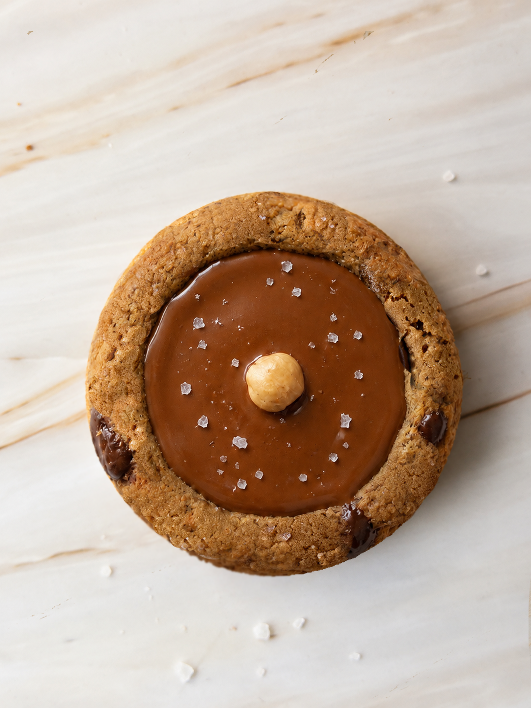 Salted Hazelnut Praline Cookies