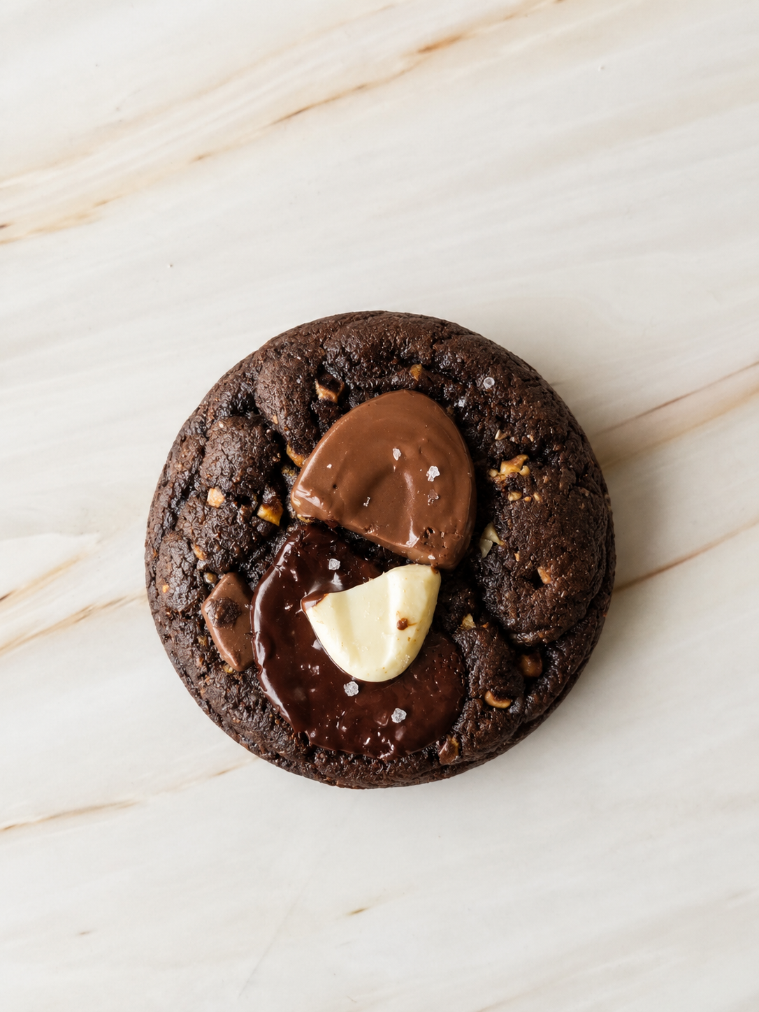 Triple Chocolate Walnut Noir Cookies