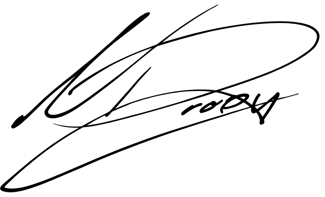 Stylized signature or logo with cursive lines and the word 'ROLEX' visible.