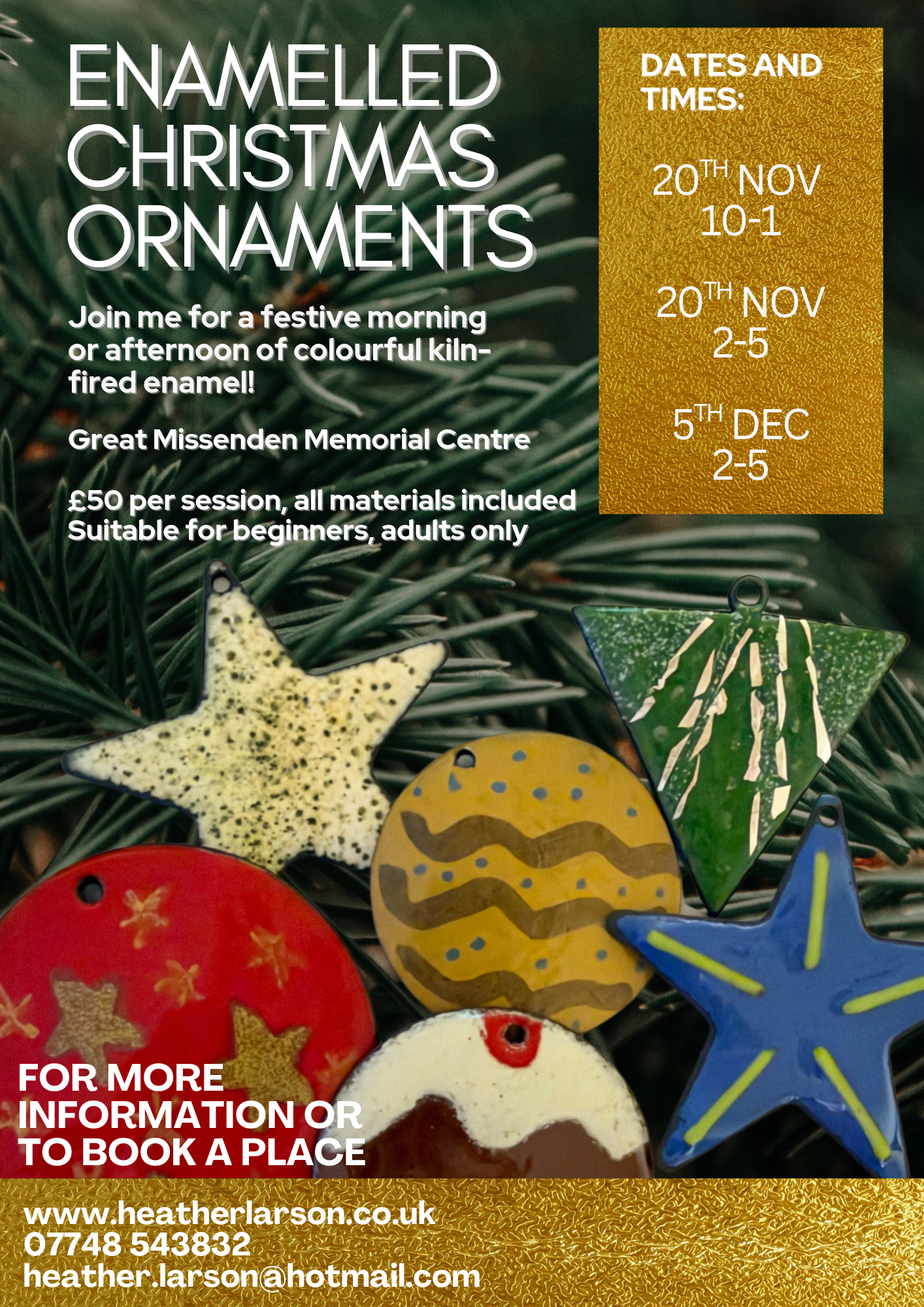 Enamelled Christmas Ornaments - 5th December 2026 - 2PM-5PM