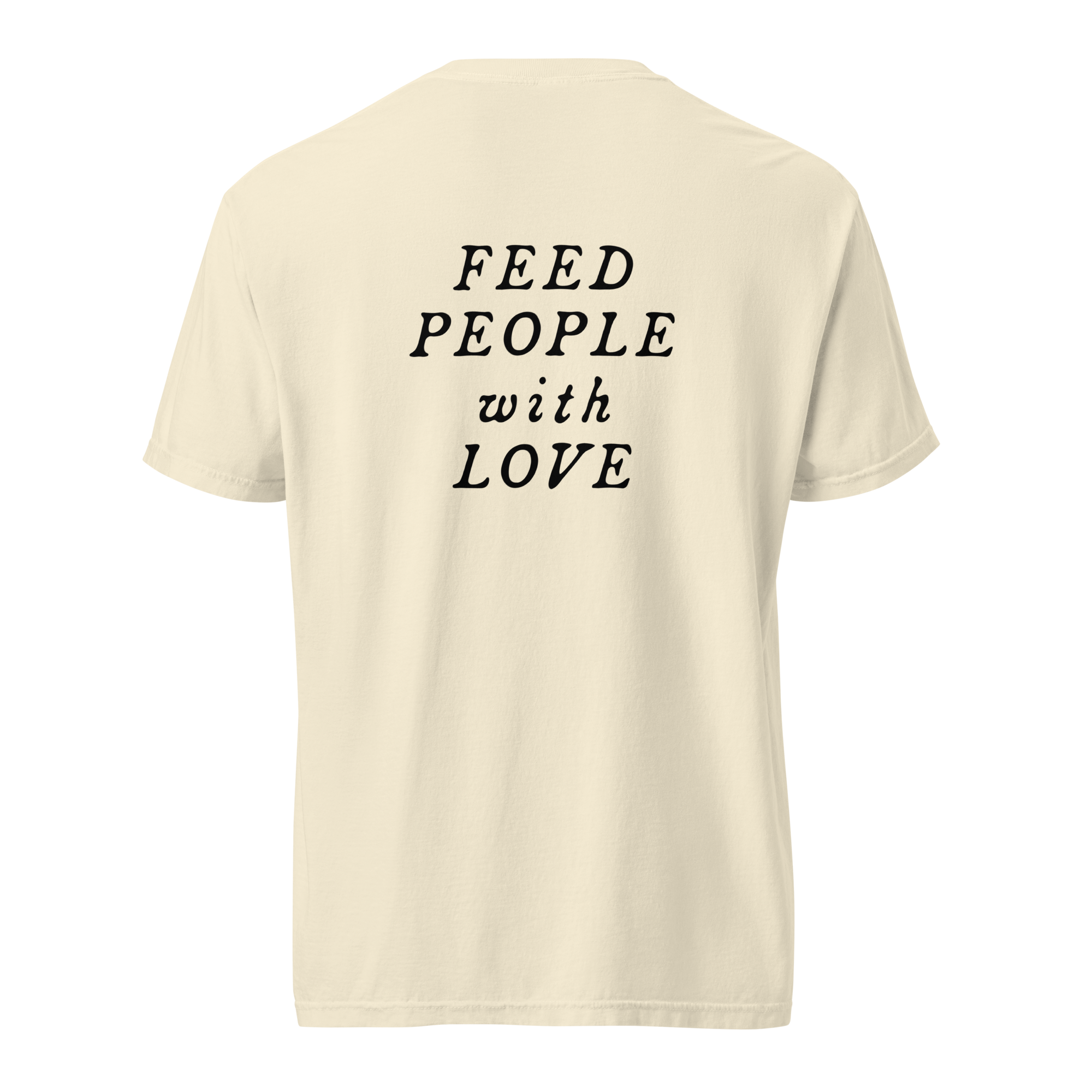 'Feed People With Love' Tee - Yellow