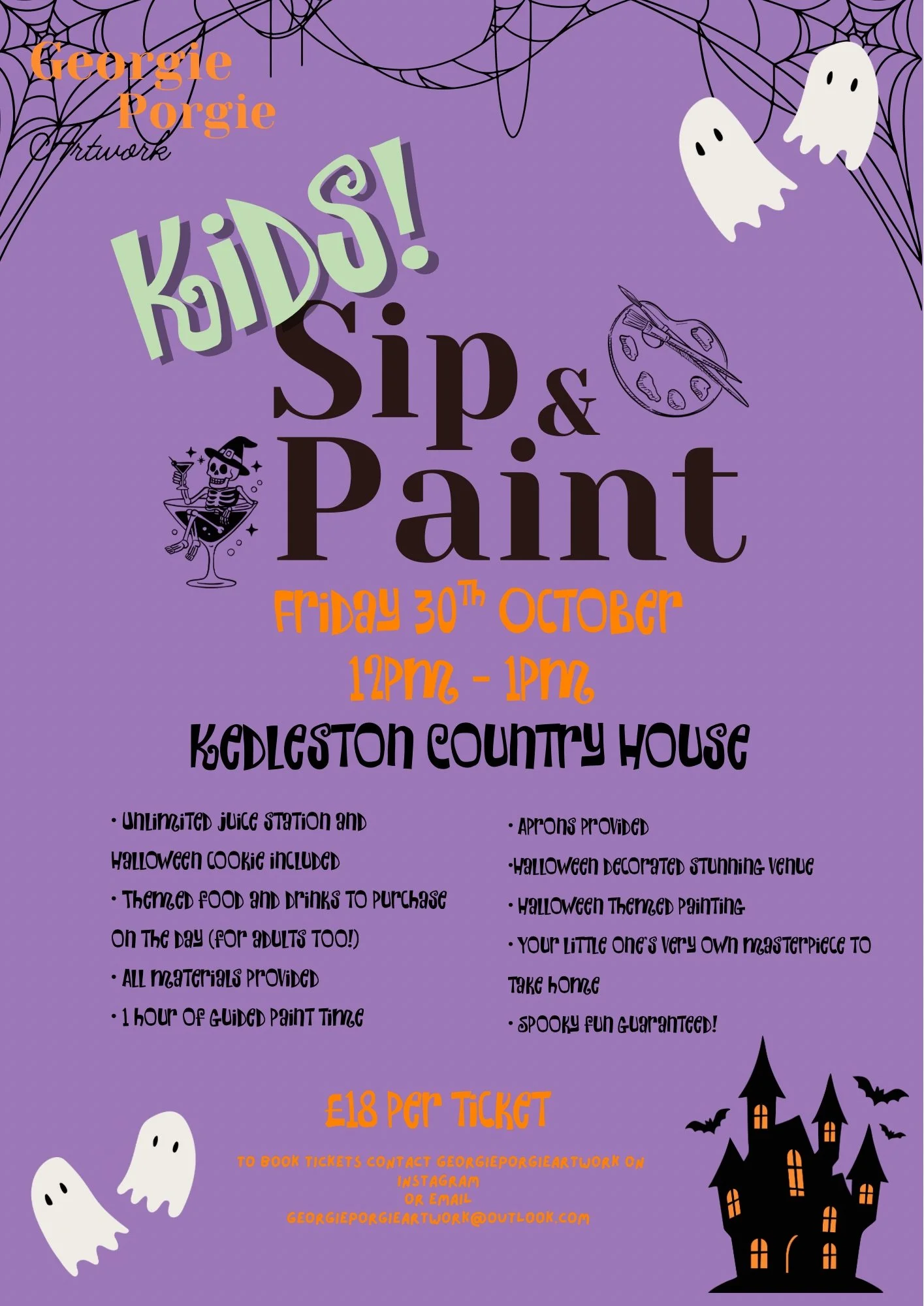 Kids Halloween Sip &amp; Paint