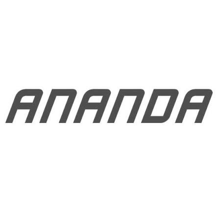 Logo de la marque Ananda en texte gris foncé sur fond blanc.