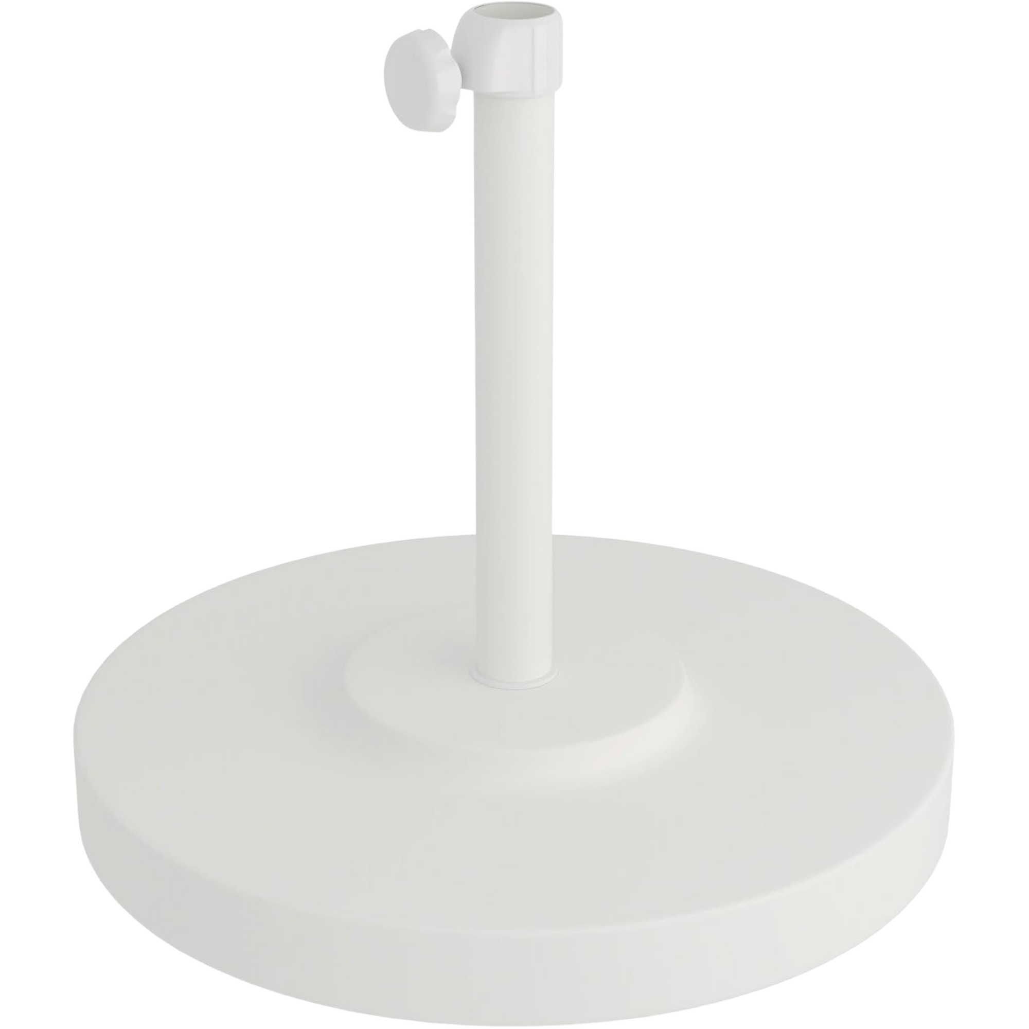 A white umbrella stand