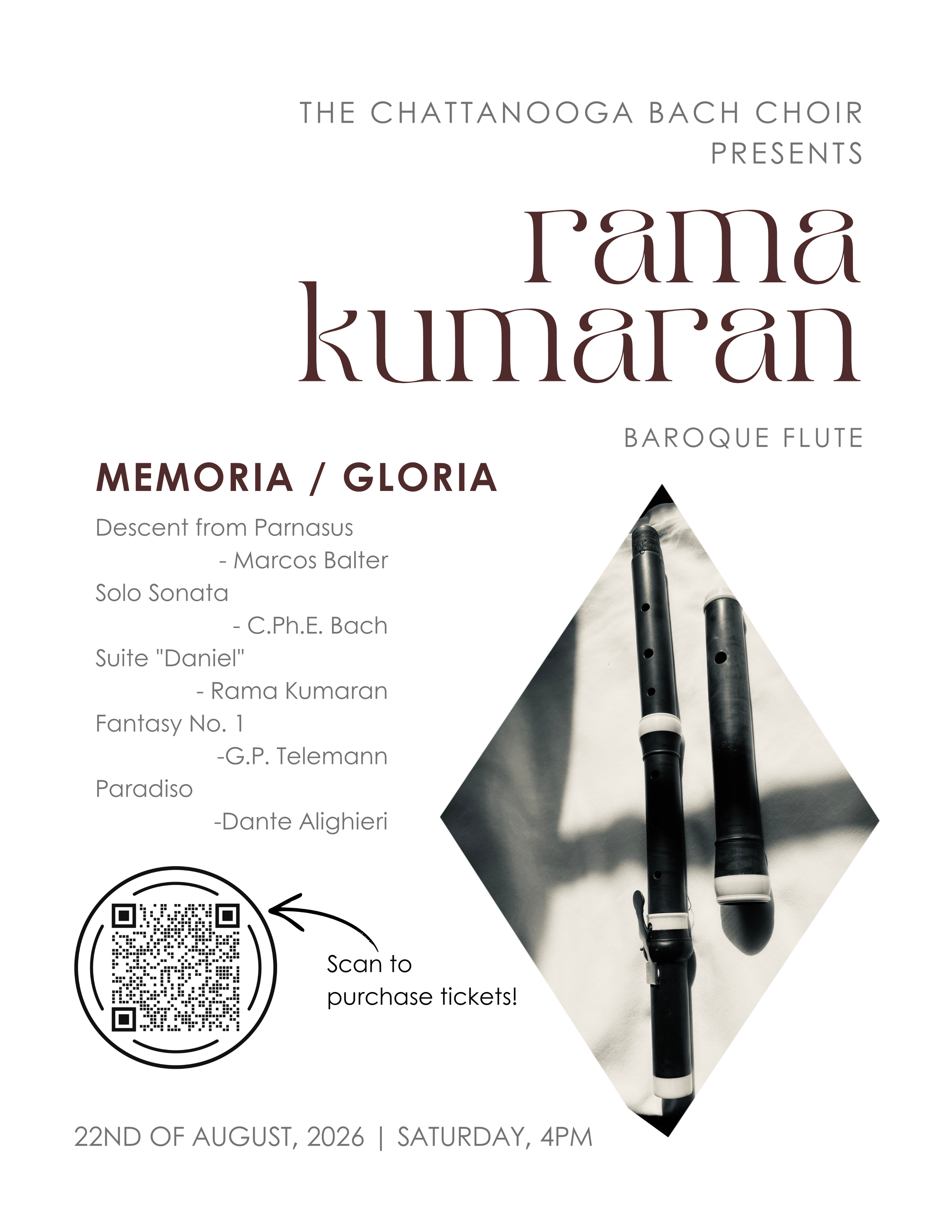 Salon Concert - Rama Kumaran, Baroque and Modern Flute