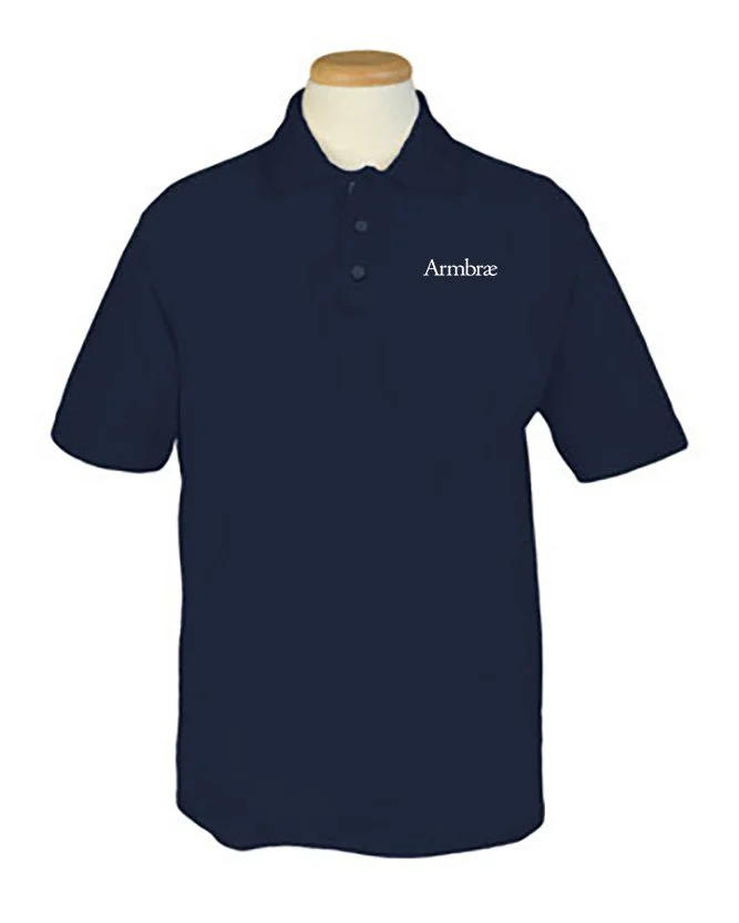 Short Sleeve Polo navy Middle and Upper School
