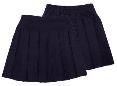 Girls pleated skirt with wide elastic waistband lower school