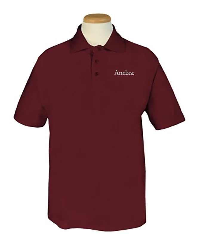 Short Sleeve Polo maroon Middle and Upper School