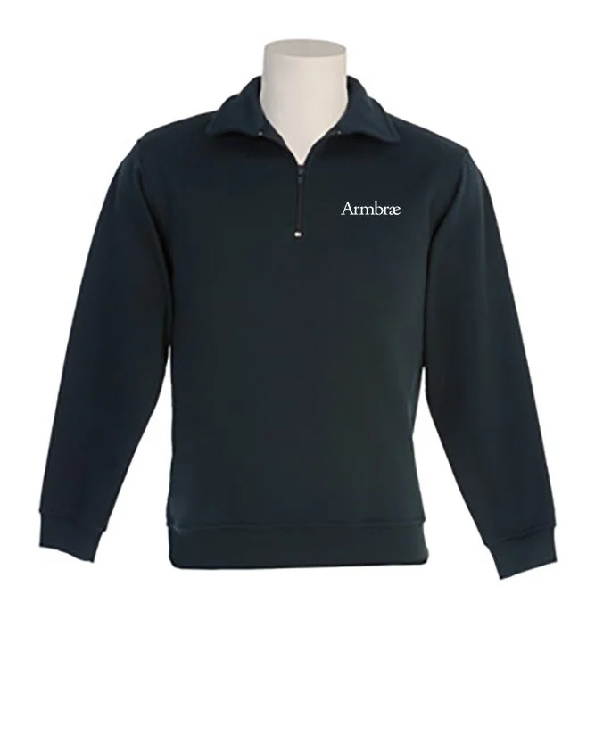 1/4 zip front sweatshirt lower school
