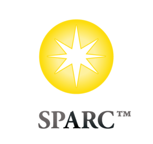 SPARC logo with a yellow circle and white starburst design.