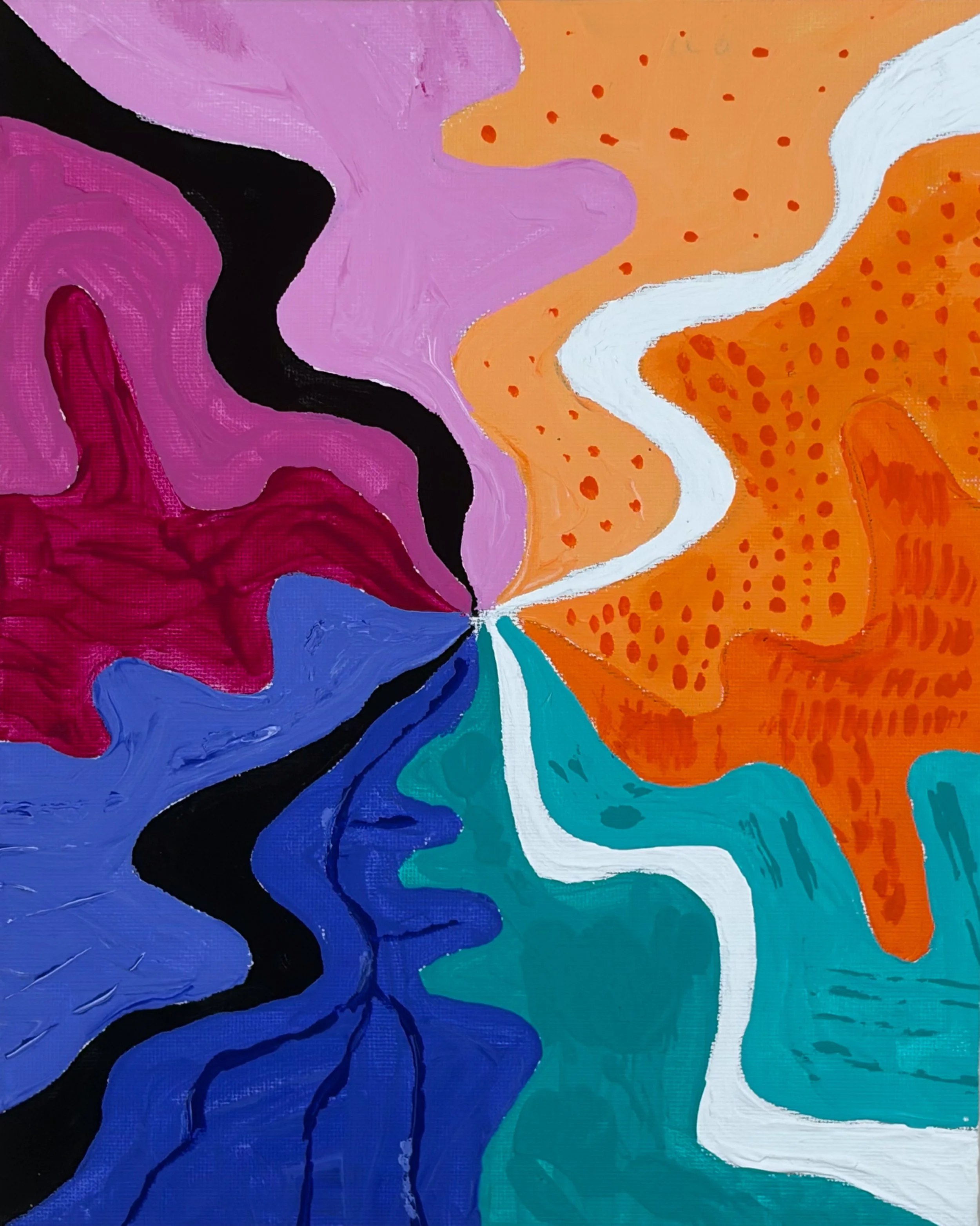 PANEL STUDY NO. 7 - A single Splash panel exhibits the exuberance and fluidity of the Splash series. The expressive brushwork adds the visual interest and subtle details that make Splash look naturally layered and intricate. Available as an art print