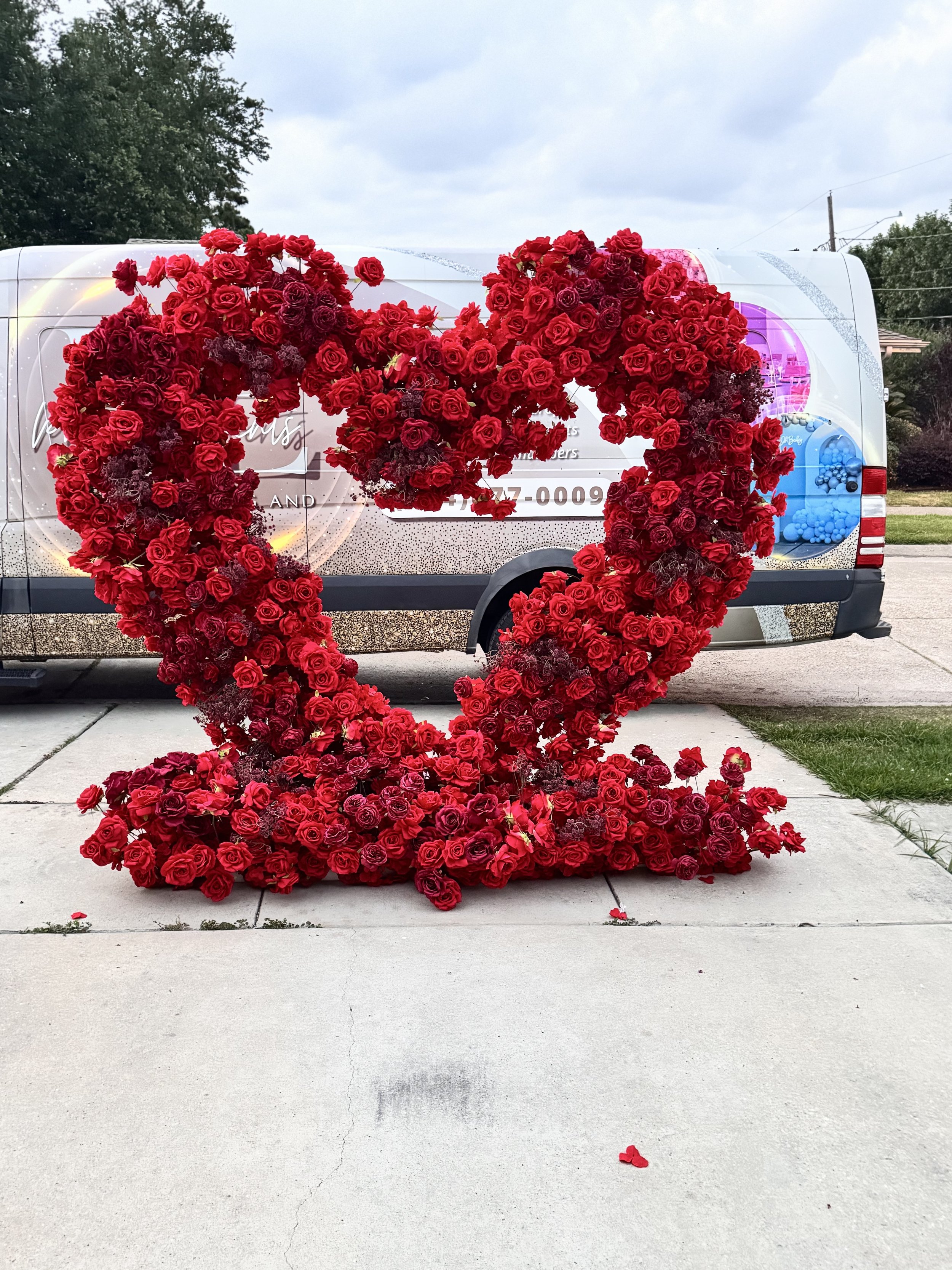 Heart-Shaped Rose Display