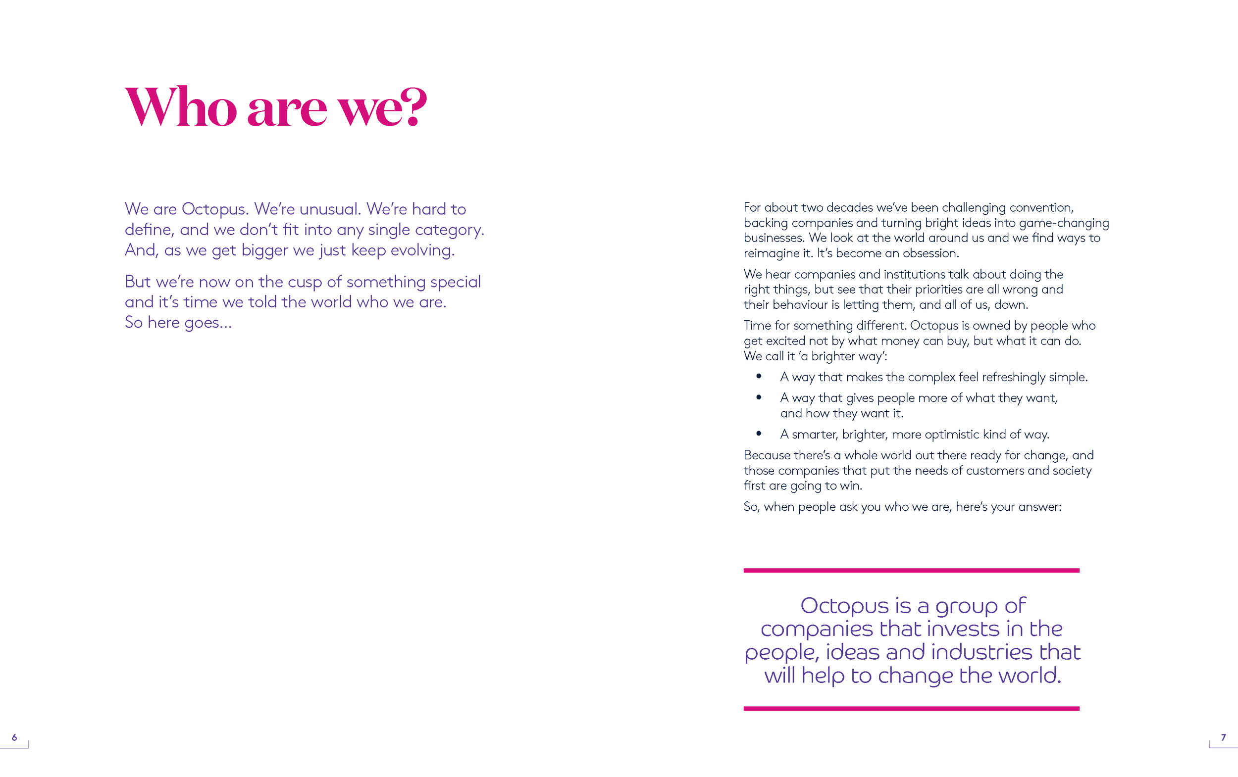 Octopus brochure spread
