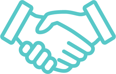 Illustration of two hands shaking.