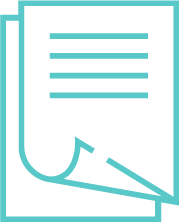 A document with horizontal lines and a pencil resting on it.